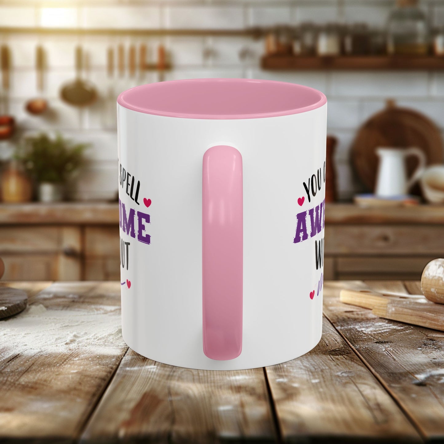 colorful mugs (11oz, 15oz) - you can’t spell awesome without me - funny confidence quote