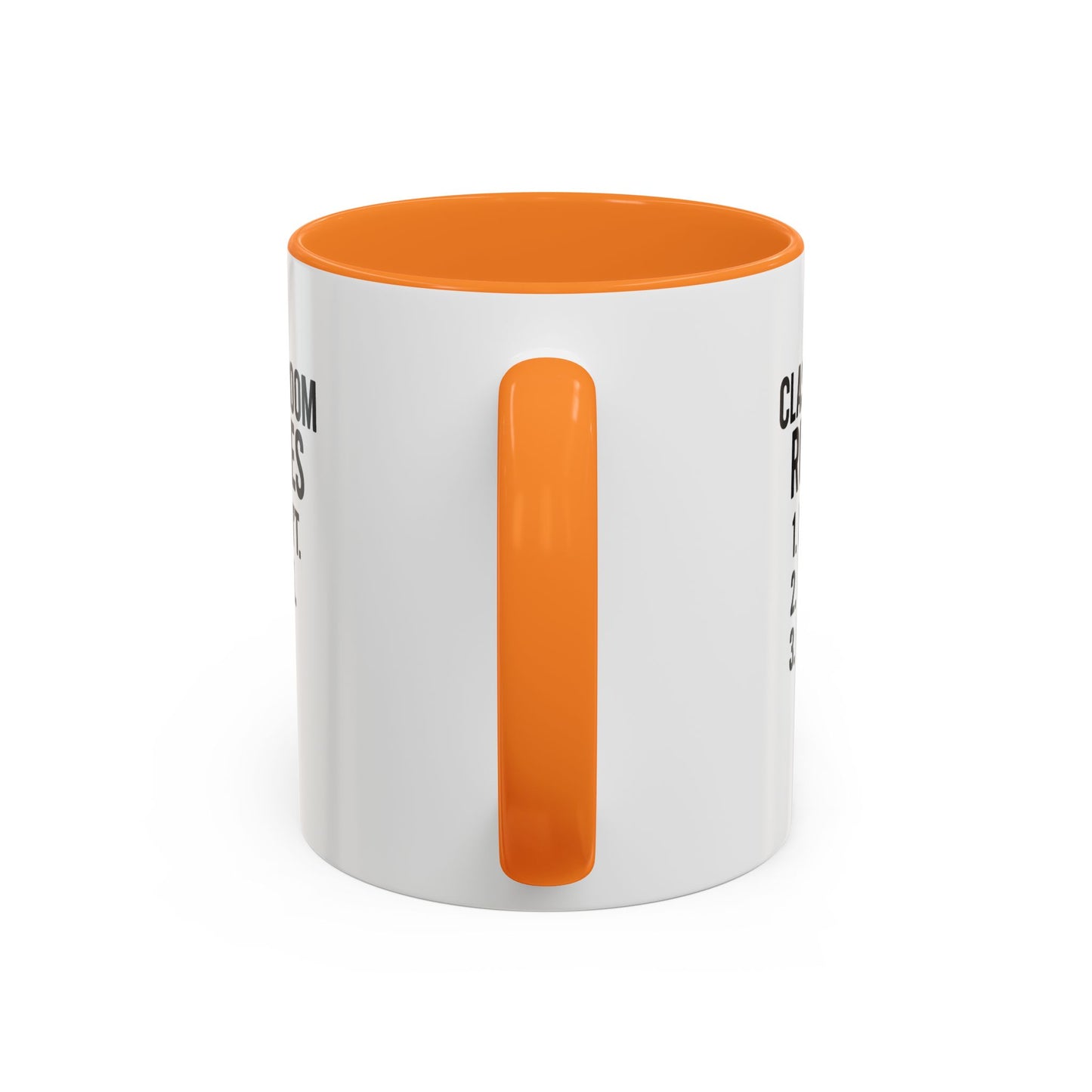 colorful classroom rules mug - perfect for teachers and students. teachers with attitude.