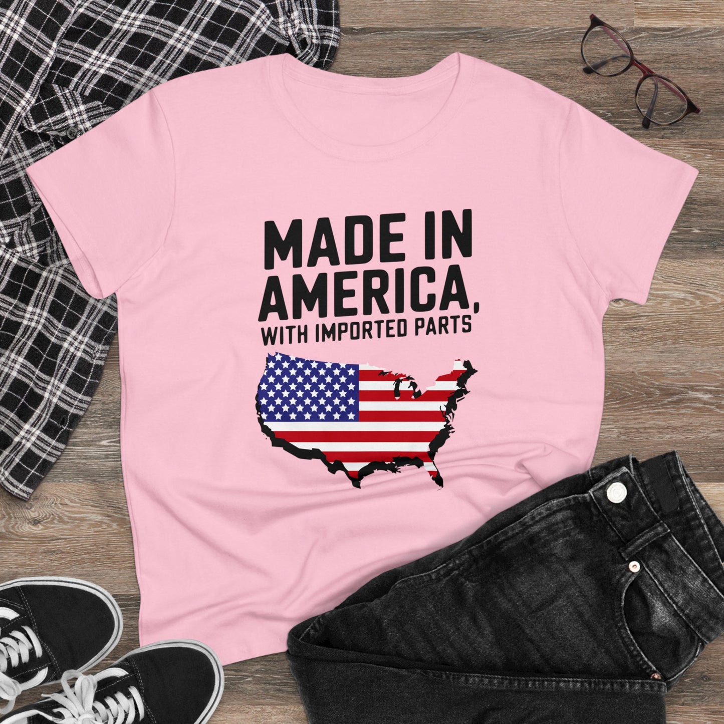 women's t-shirt, women's tee, funny gift, election, made in america!