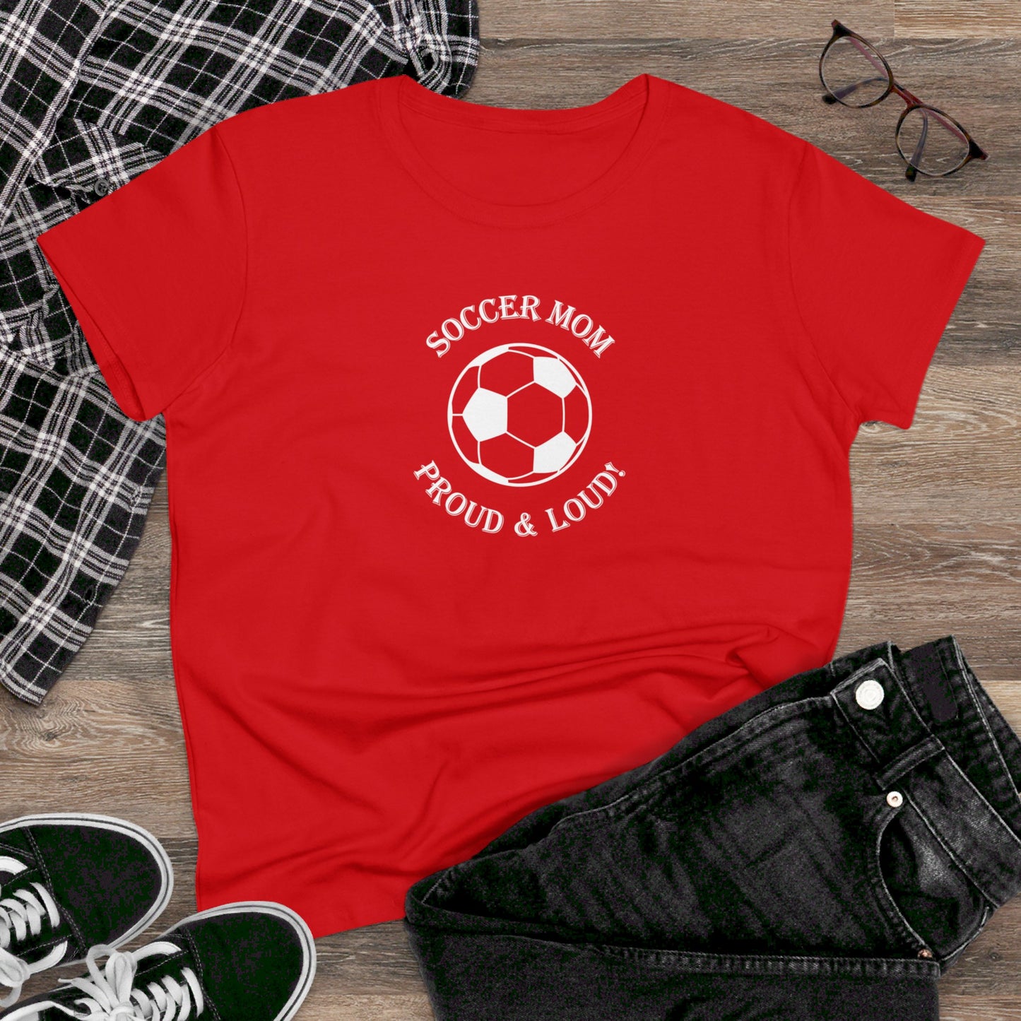 womens t-shirt - soccer mom