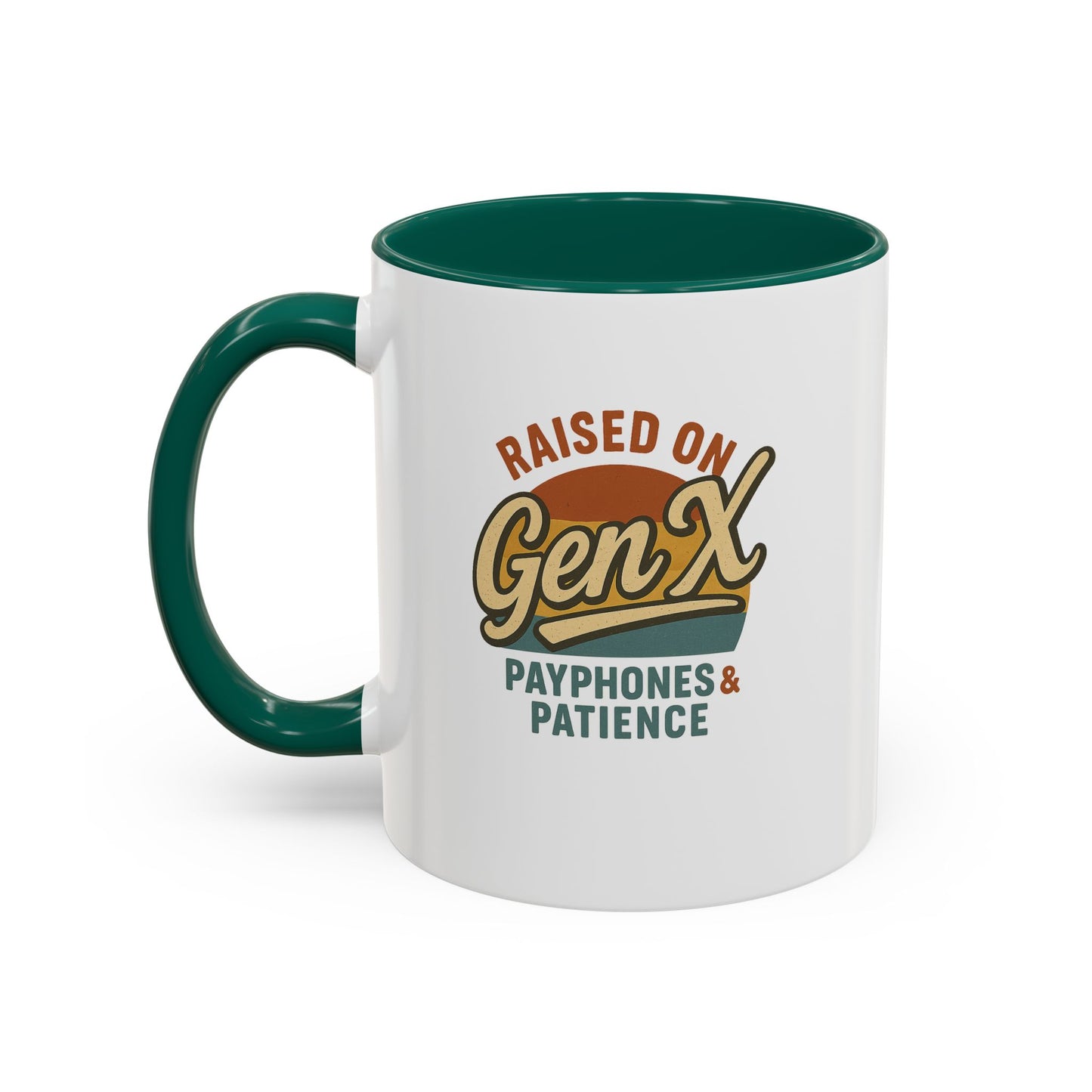 colorful 'raised on gen x' mug - perfect gift for nostalgic coffee lovers