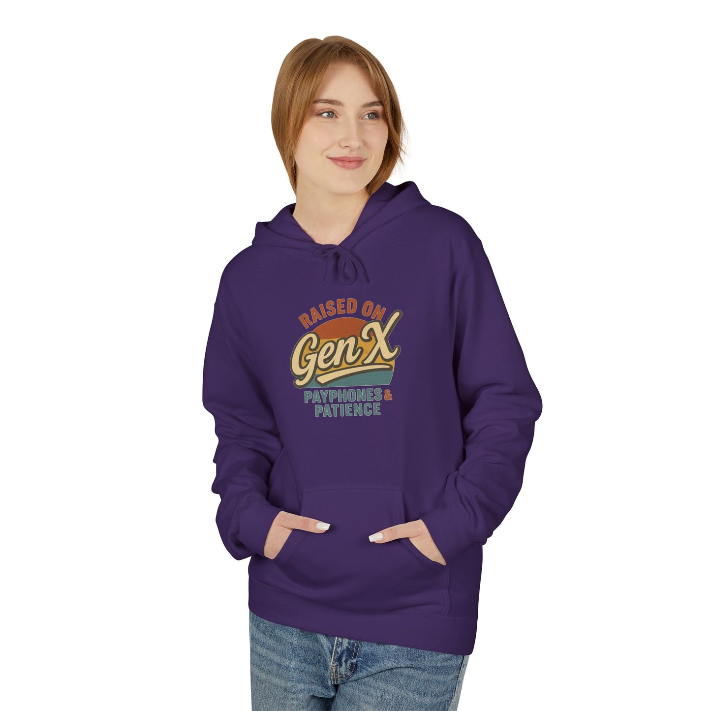 unisex softstyle hoodie - raised on gen x design