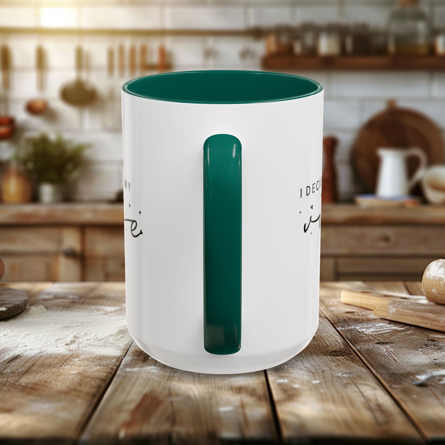 colorful mugs (11oz, 15oz) - i decide my vibe - confidence & control quote