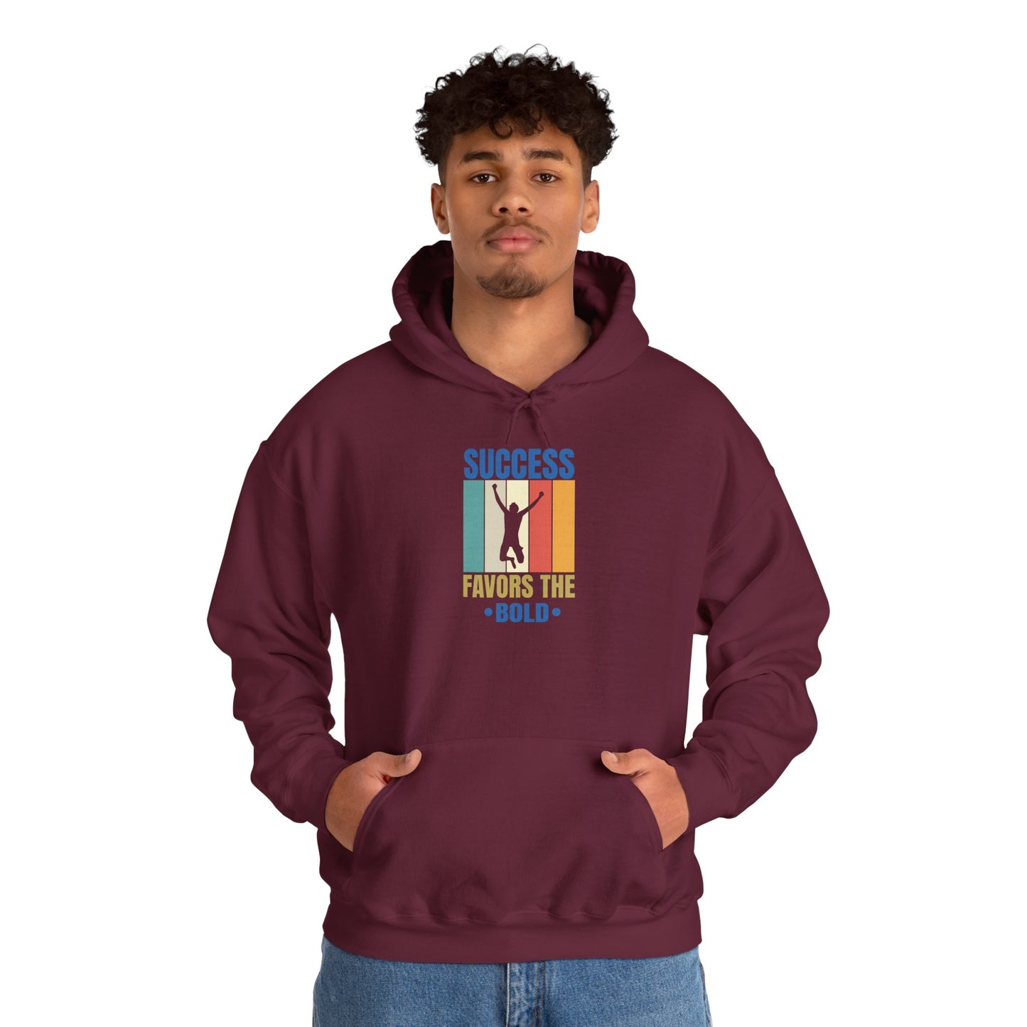 unisex heavy blend™ hooded sweatshirt - success favors the bold - risk and reward quote