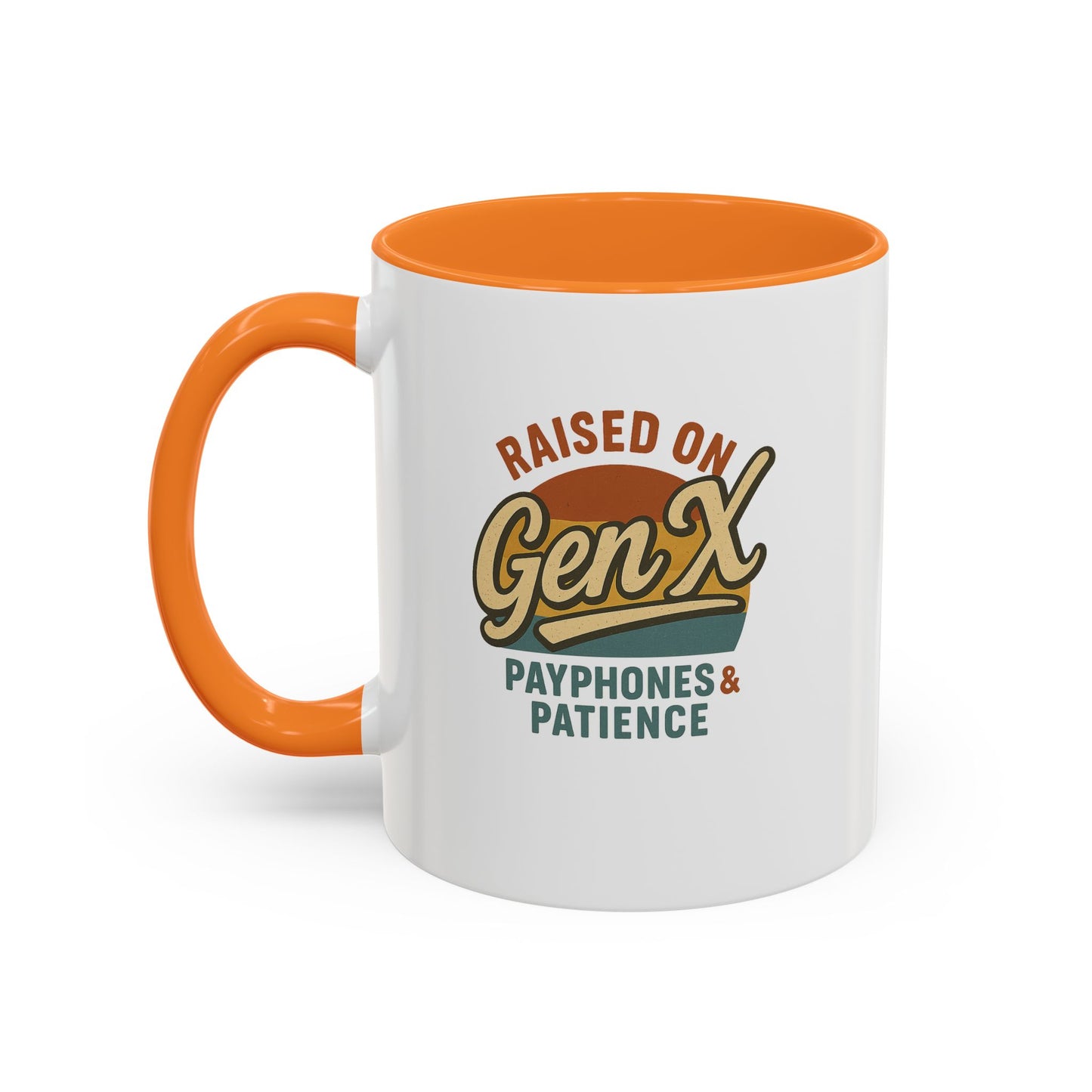 colorful 'raised on gen x' mug - perfect gift for nostalgic coffee lovers