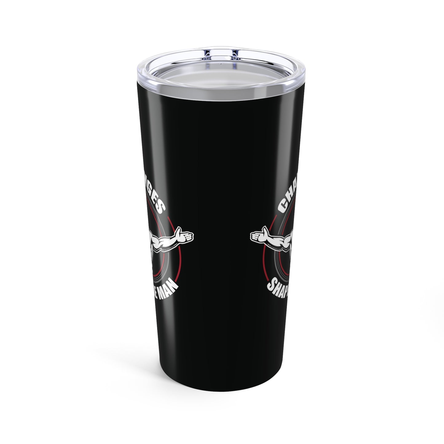 tumbler 20oz - challenges shape the man - grit and growth quote