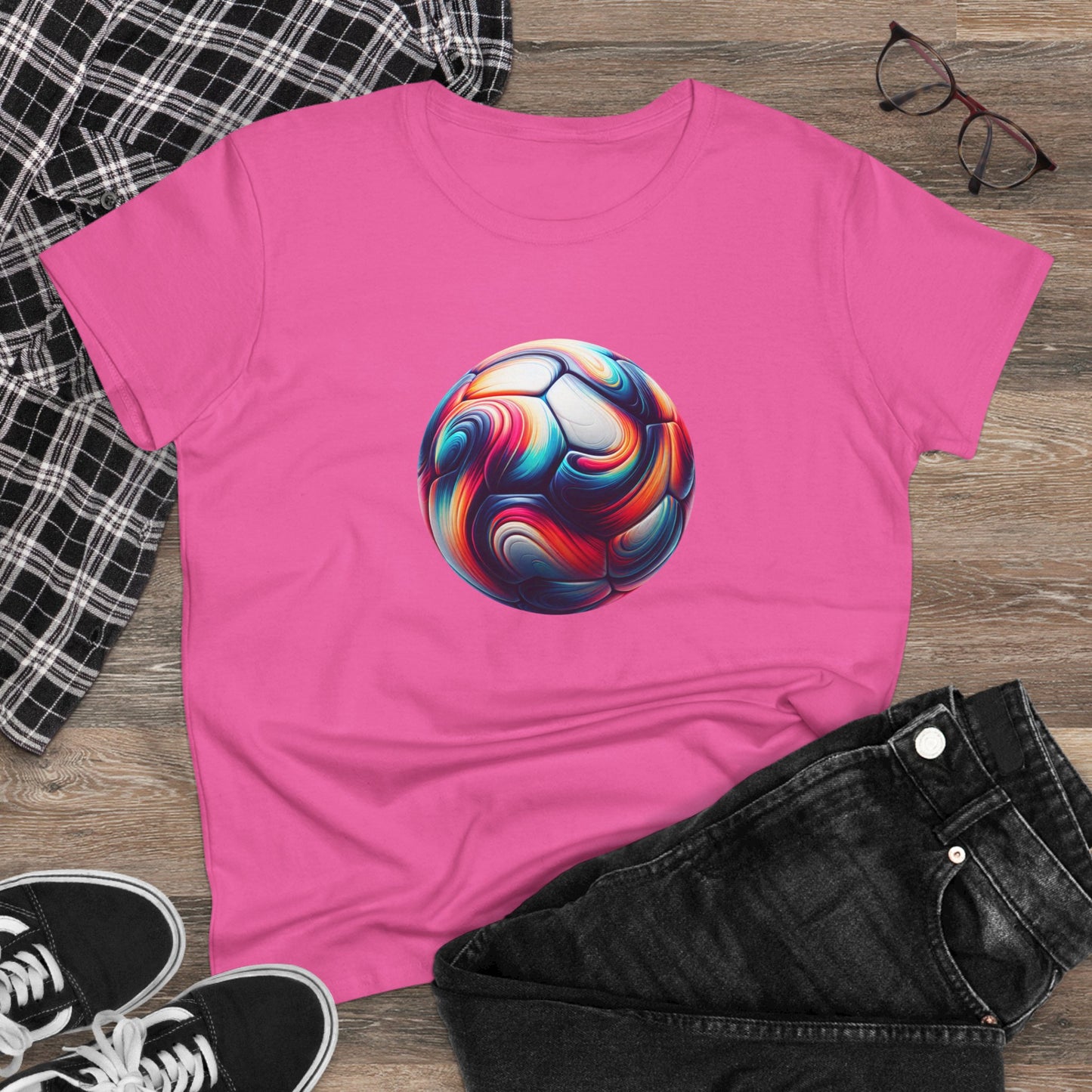 stylish women's cotton tee for sports enthusiasts