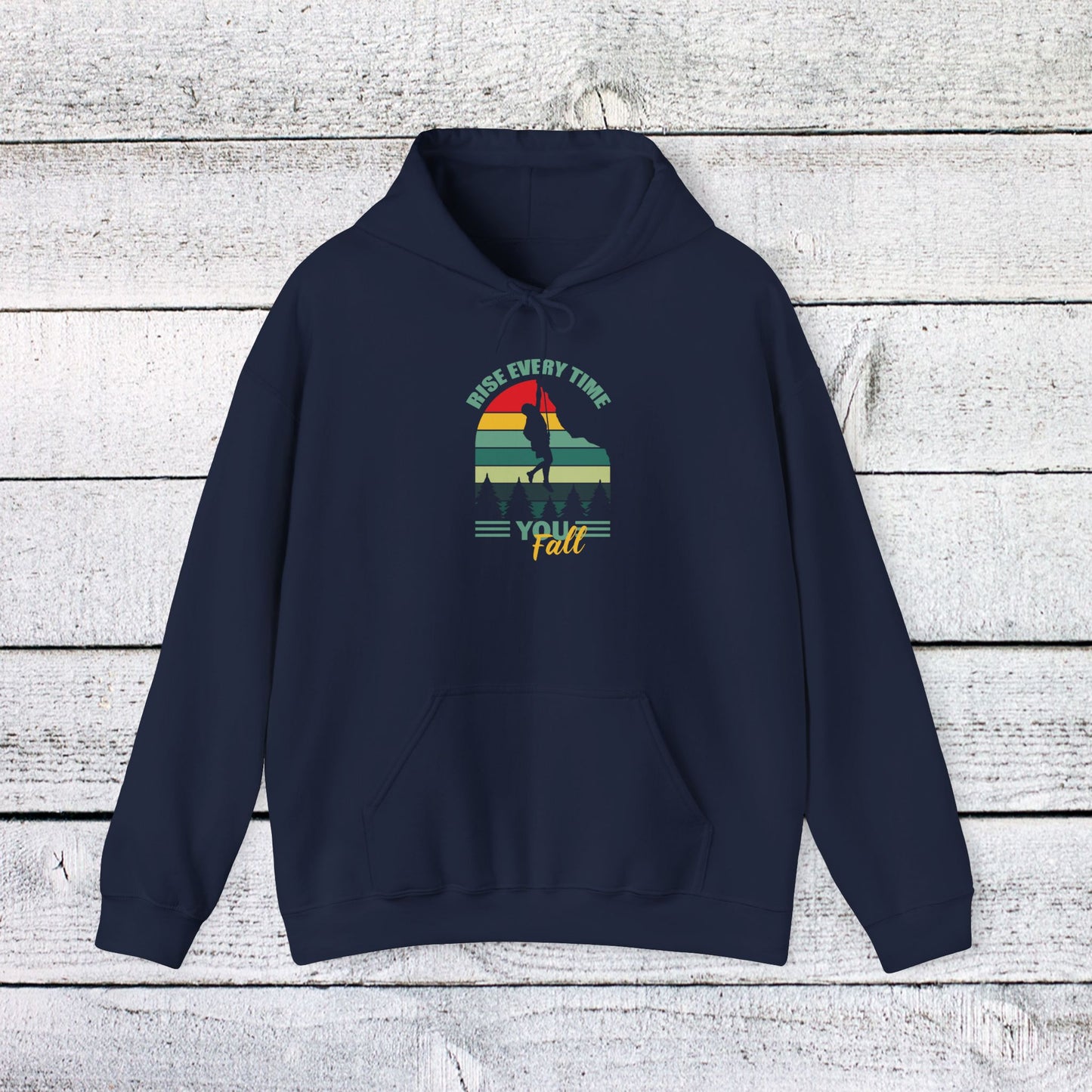 unisex heavy blend™ hooded sweatshirt - rise every time you fall - resilience quote