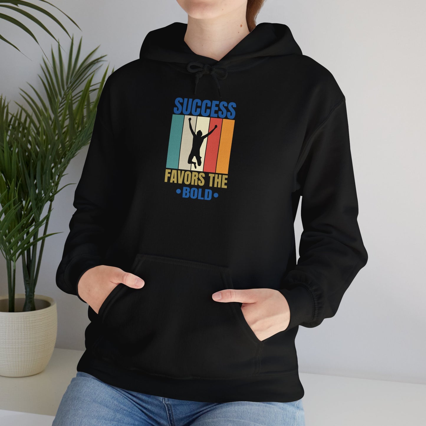 unisex heavy blend™ hooded sweatshirt - success favors the bold - risk and reward quote
