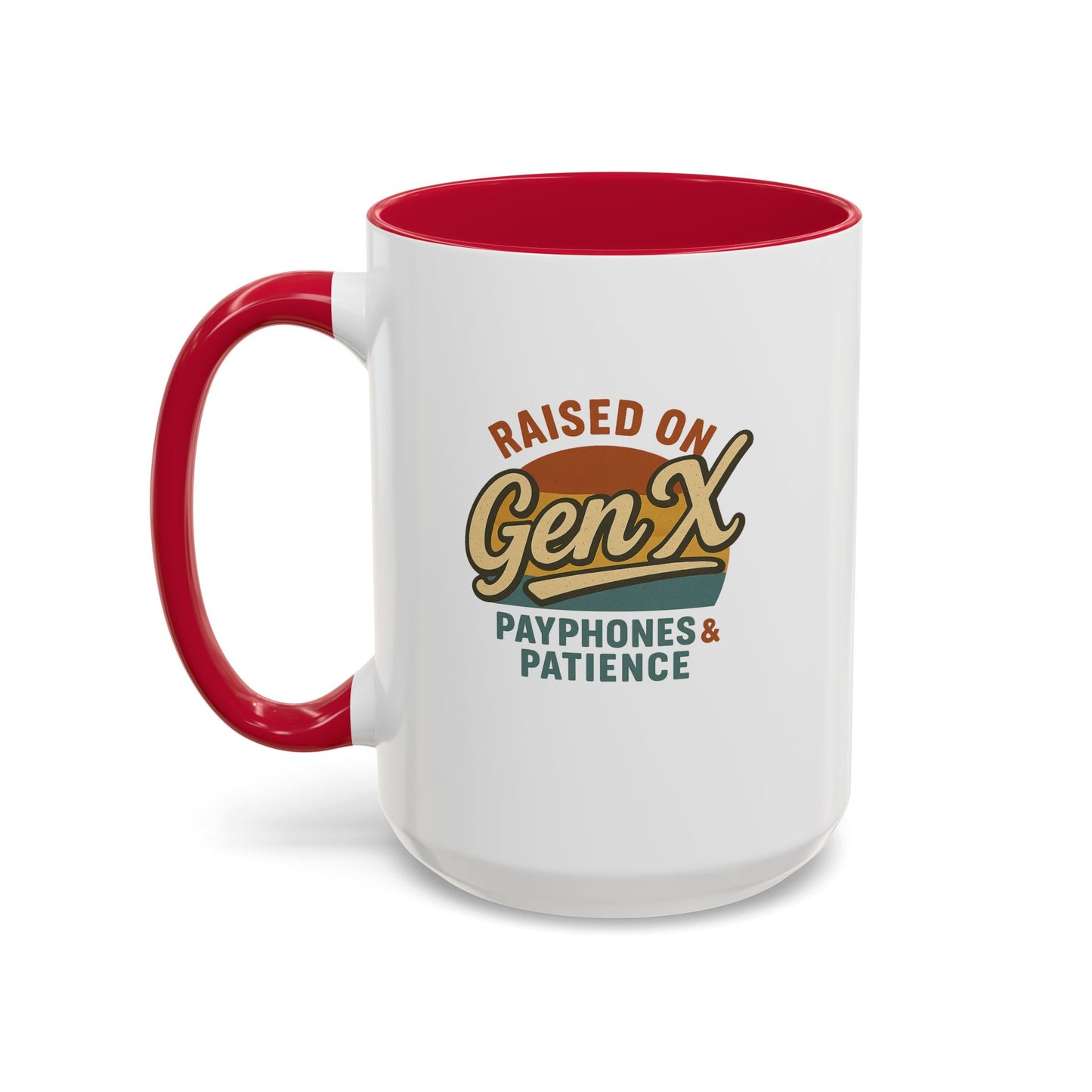 colorful 'raised on gen x' mug - perfect gift for nostalgic coffee lovers