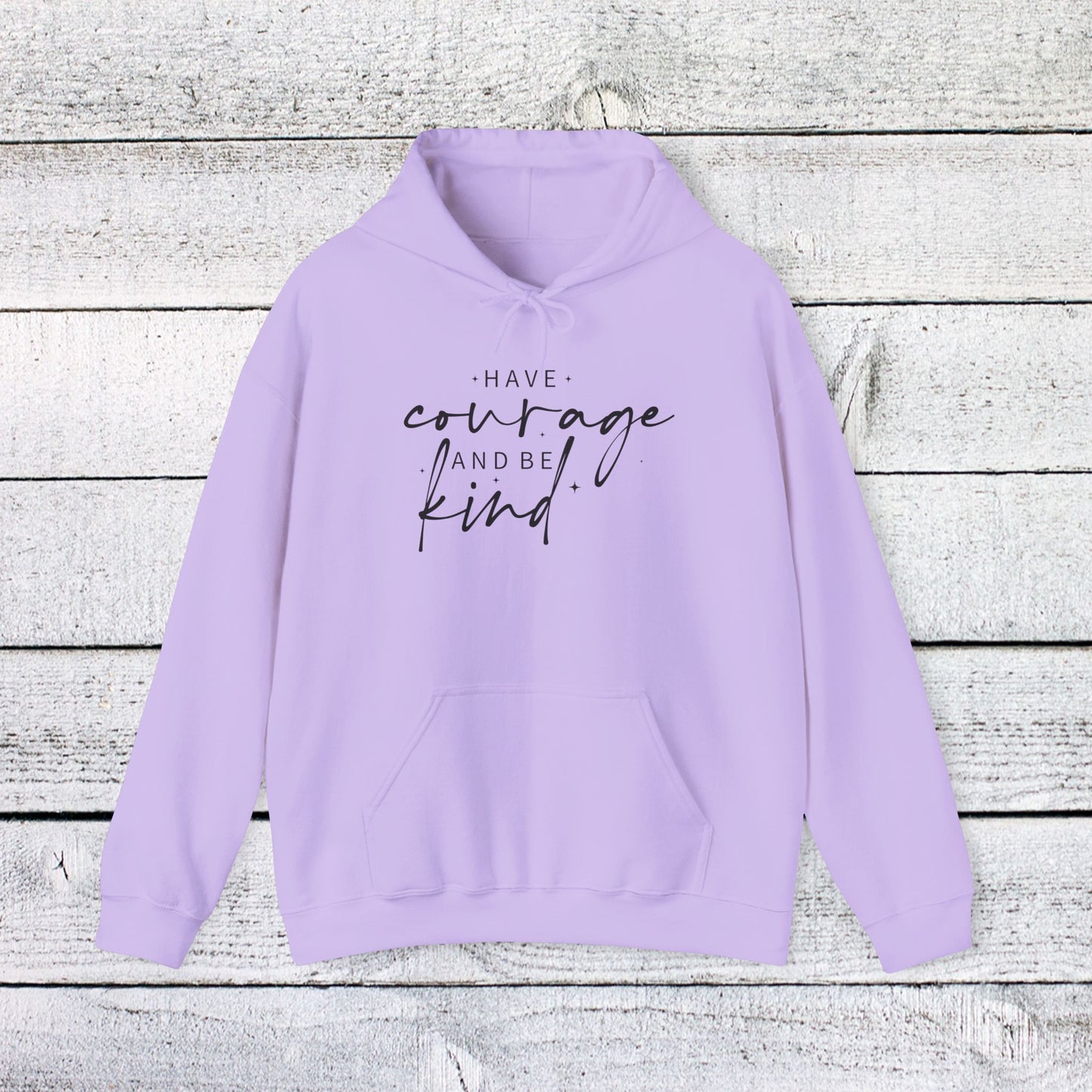 unisex heavy blend™ hooded sweatshirt - have courage and be kind - graceful strength quote