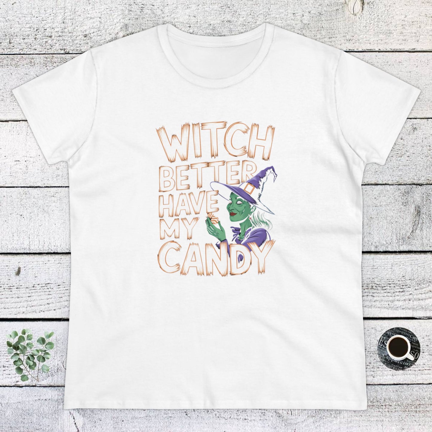 women's t-shirt, women's tee, women's halloween, funny gift, witch!