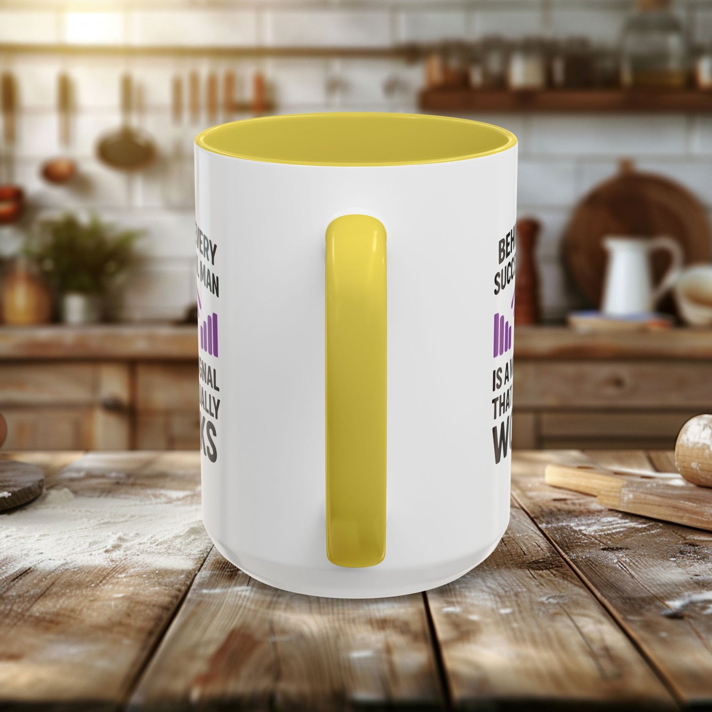 colorful mugs (11oz, 15oz) - behind every successful man is a wifi signal that works