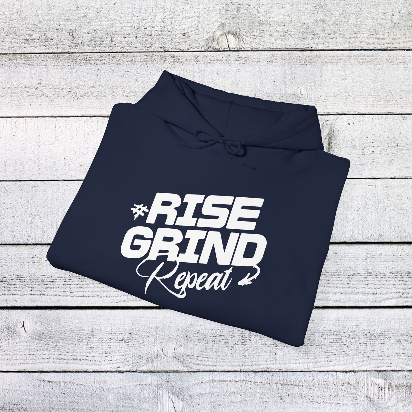 unisex heavy blend™ hooded sweatshirt - rise, grind, repeat - hustle daily motivation