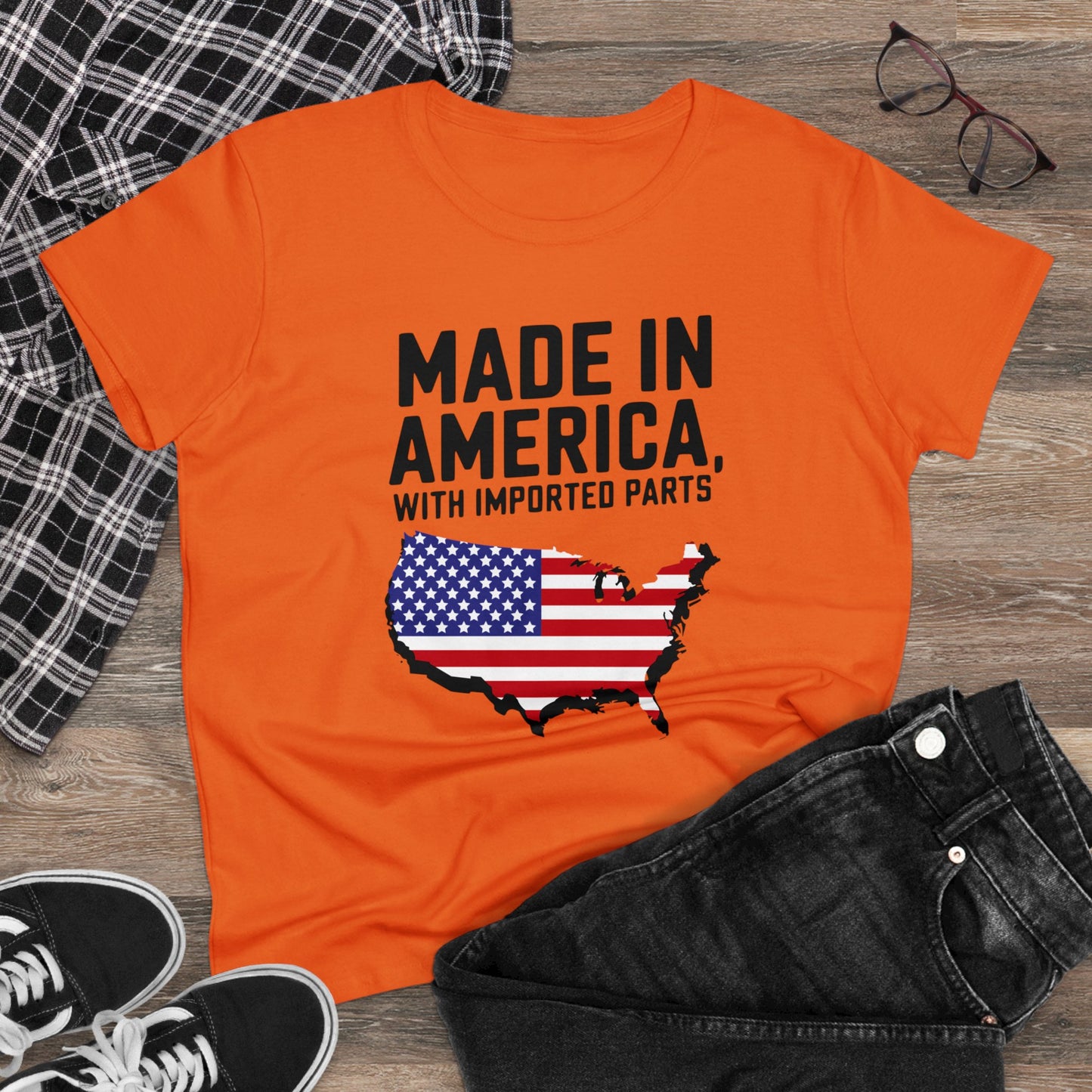 women's t-shirt, women's tee, funny gift, election, made in america!
