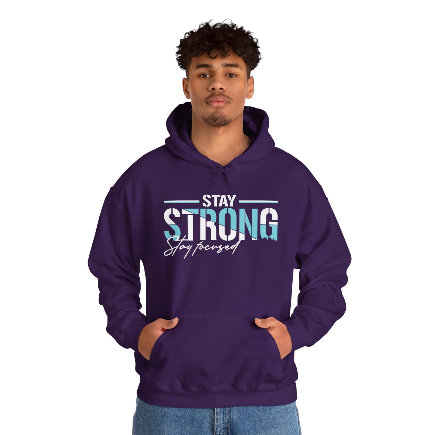 unisex heavy blend™ hooded sweatshirt - stay strong - simple motivation design