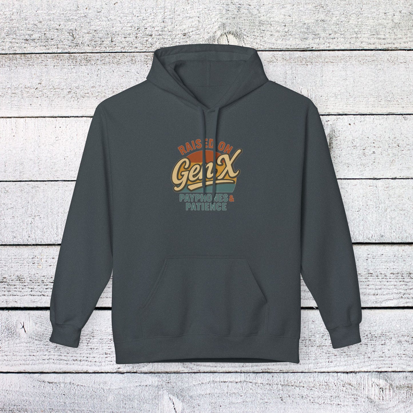 unisex softstyle hoodie - raised on gen x design
