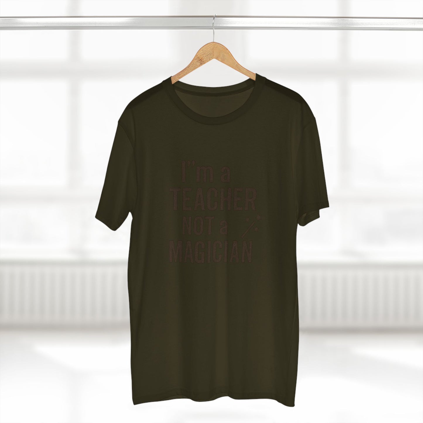 men's stable tee - i'm a teacher not a magician. teachers with attitude.