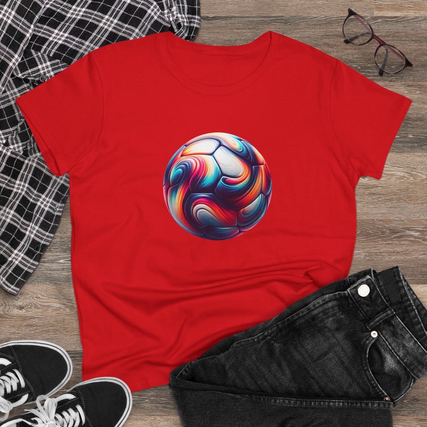 stylish women's cotton tee for sports enthusiasts