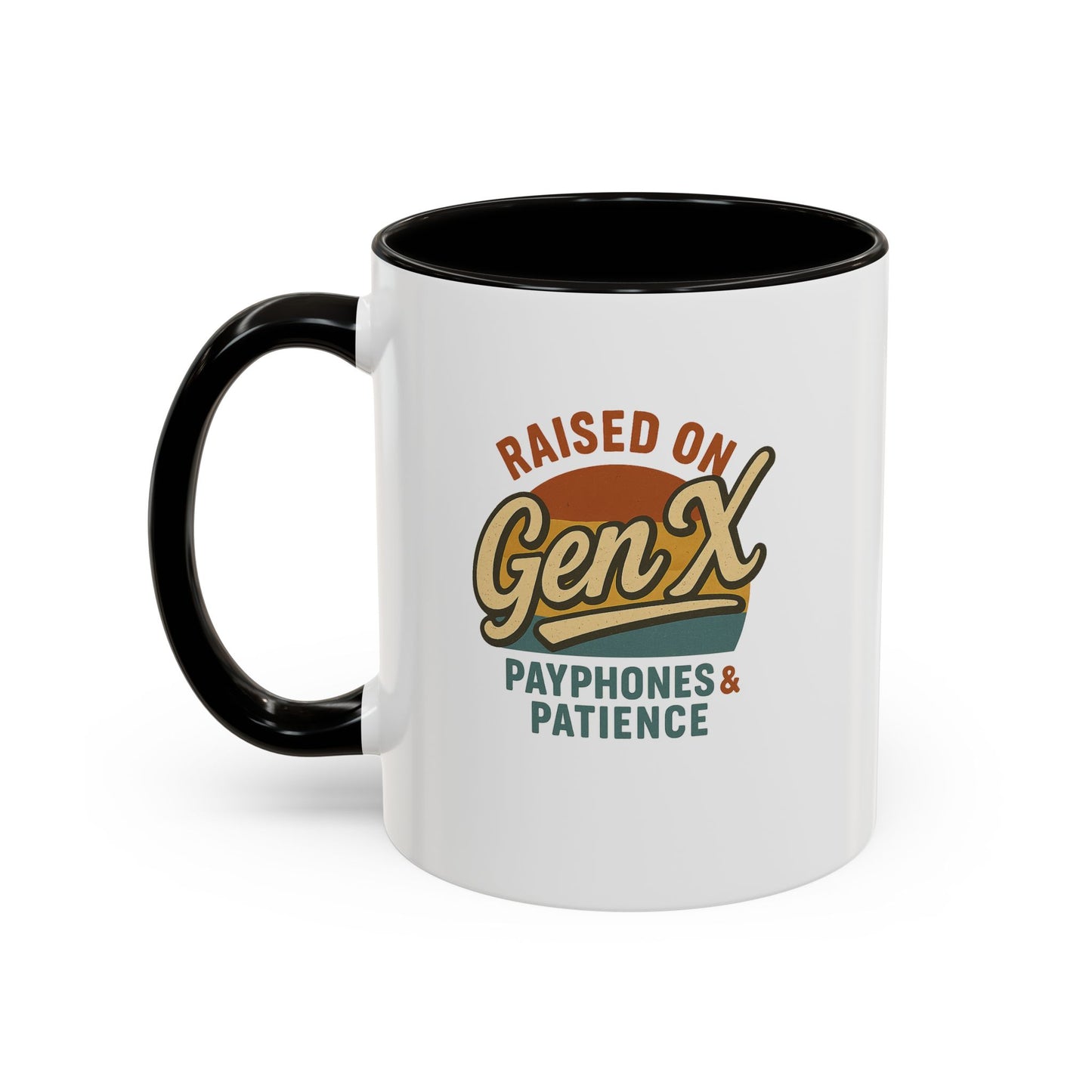 colorful 'raised on gen x' mug - perfect gift for nostalgic coffee lovers