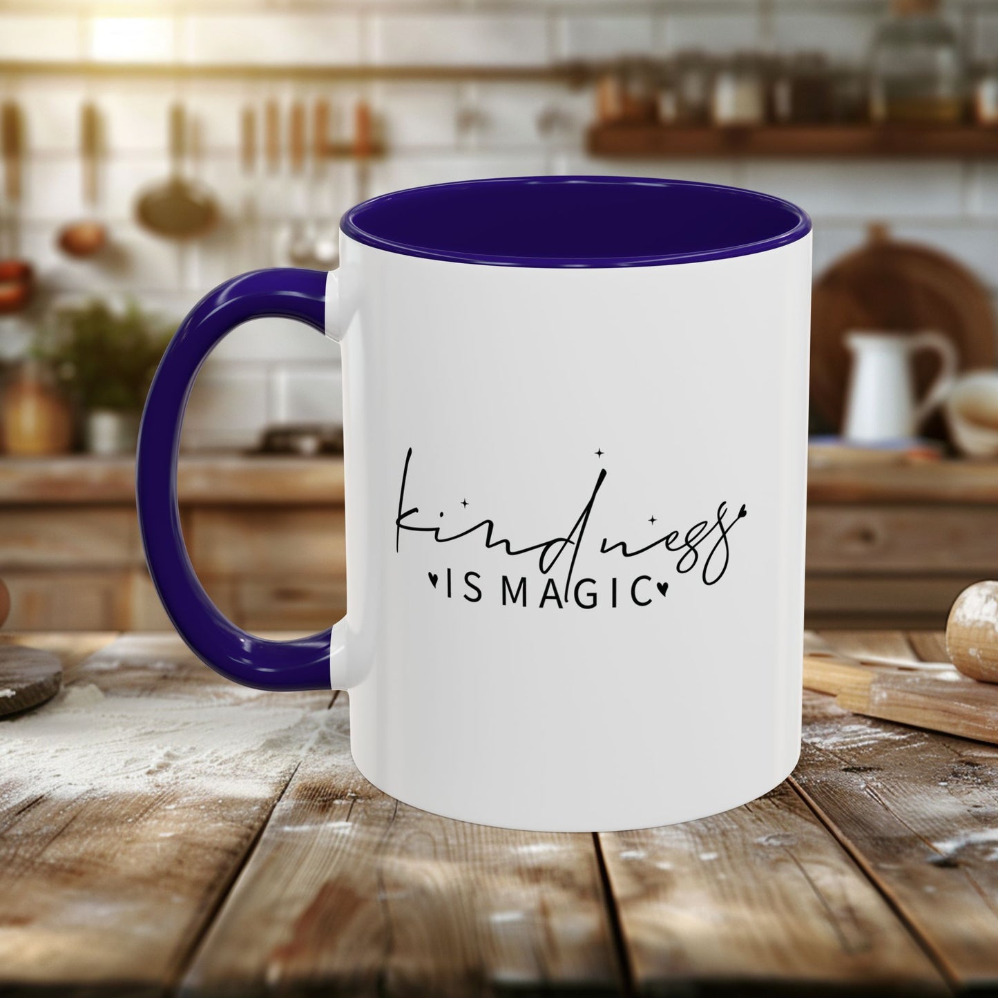 copy of colorful mugs (11oz, 15oz) - kindness is magic - whimsical positive quote