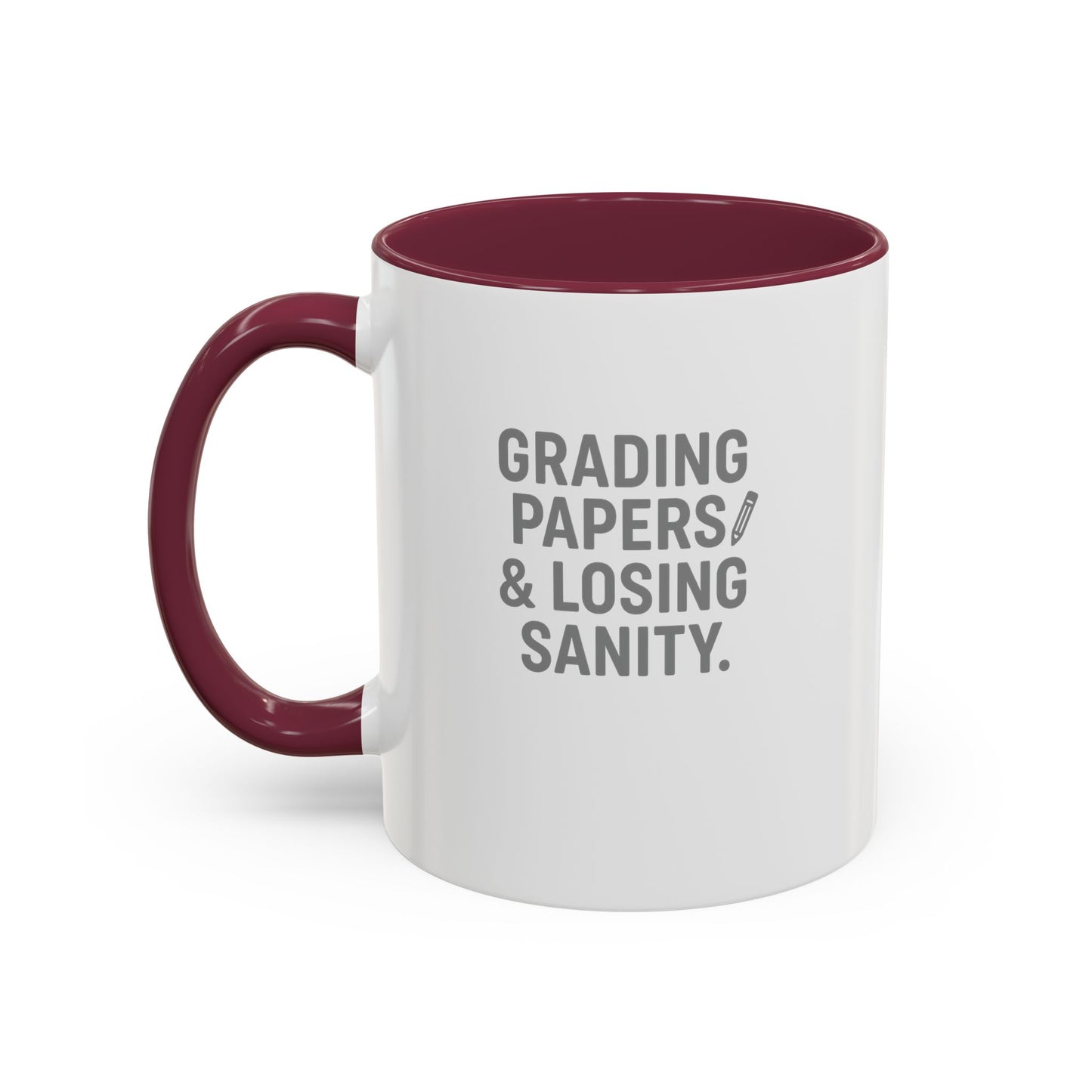 colorful grading papers & losing sanity mug – perfect gift for teachers. teachers with attitude.