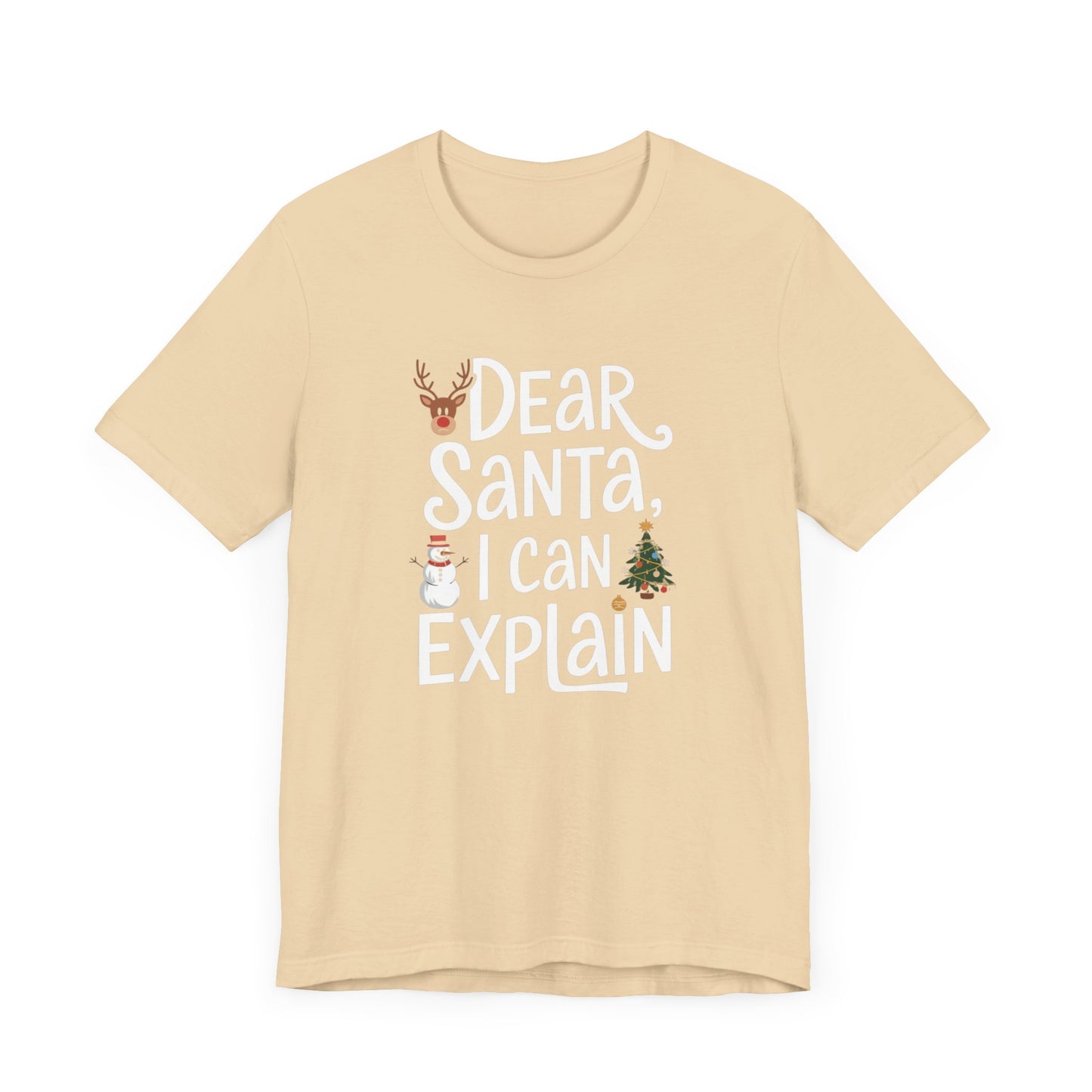 men & women christmas t-shirt. dear santa, i can explain! unisex christmas t-shirt.