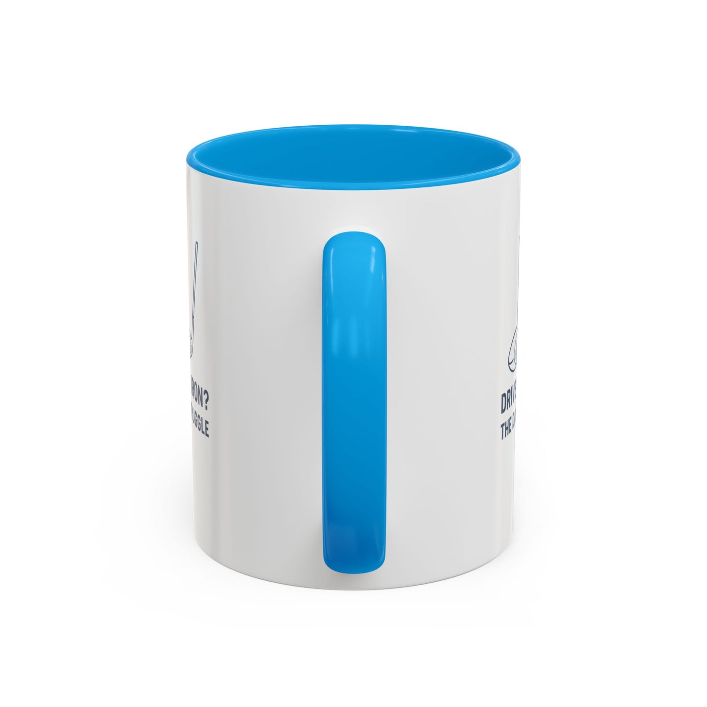 colorful golf mug - driver or iron? the daily struggle