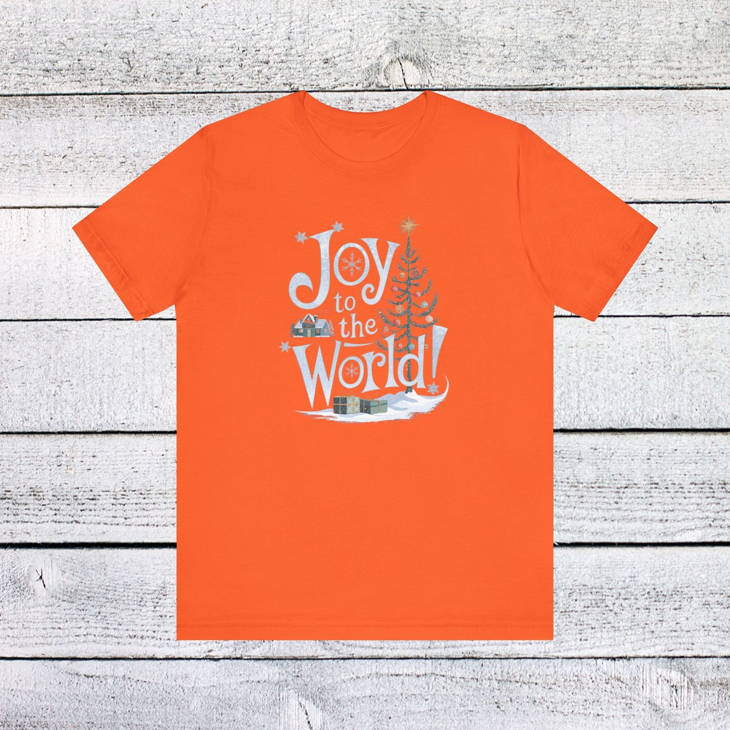 men & women christmas t-shirt: joy to the world! unisex christmas t-shirt.