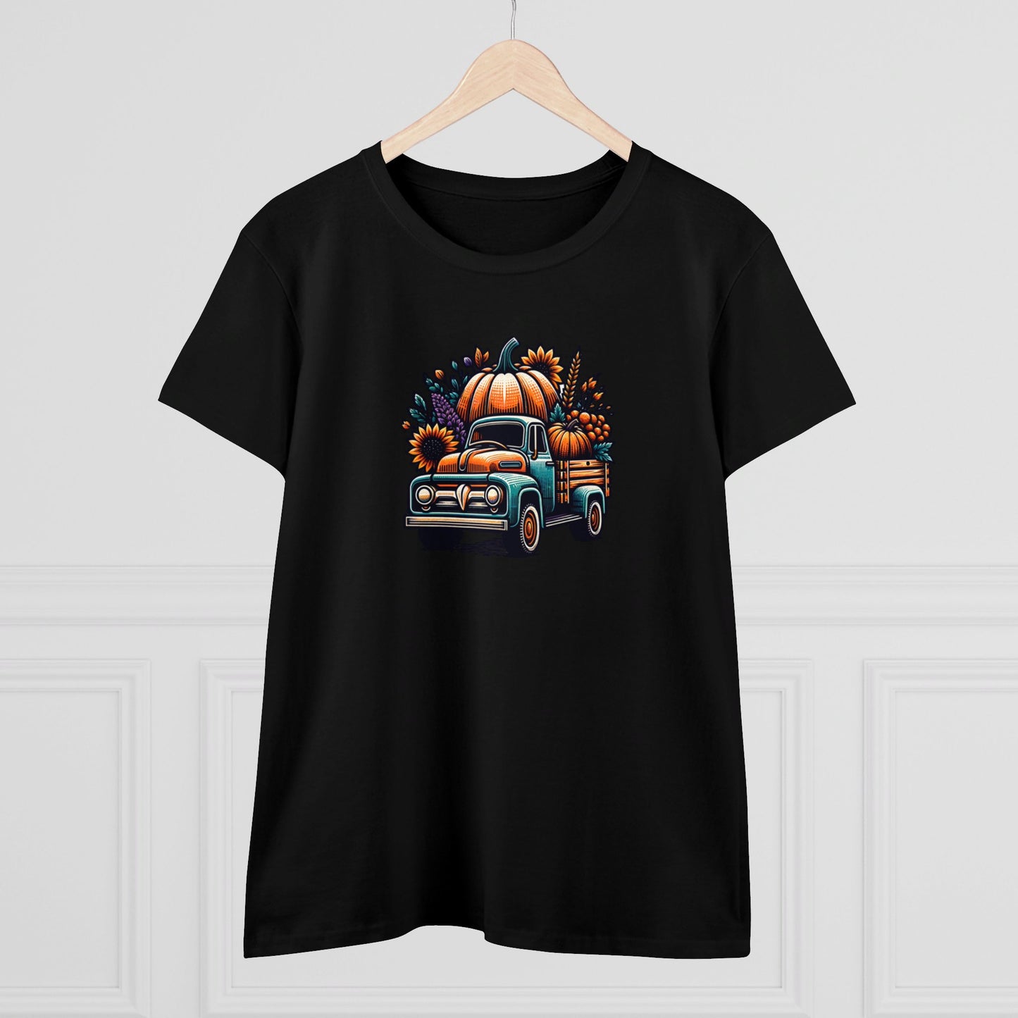 womens t-shirt - pumpkin truck!