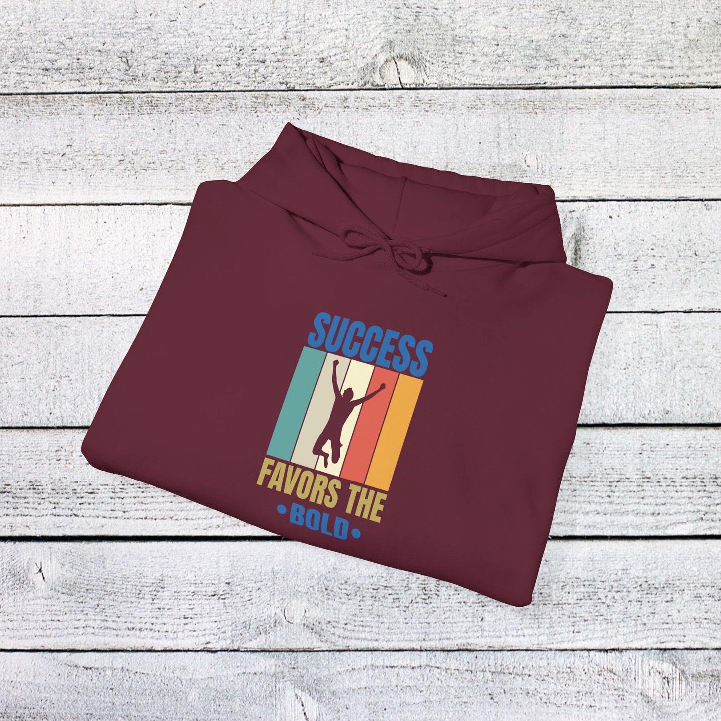 unisex heavy blend™ hooded sweatshirt - success favors the bold - risk and reward quote