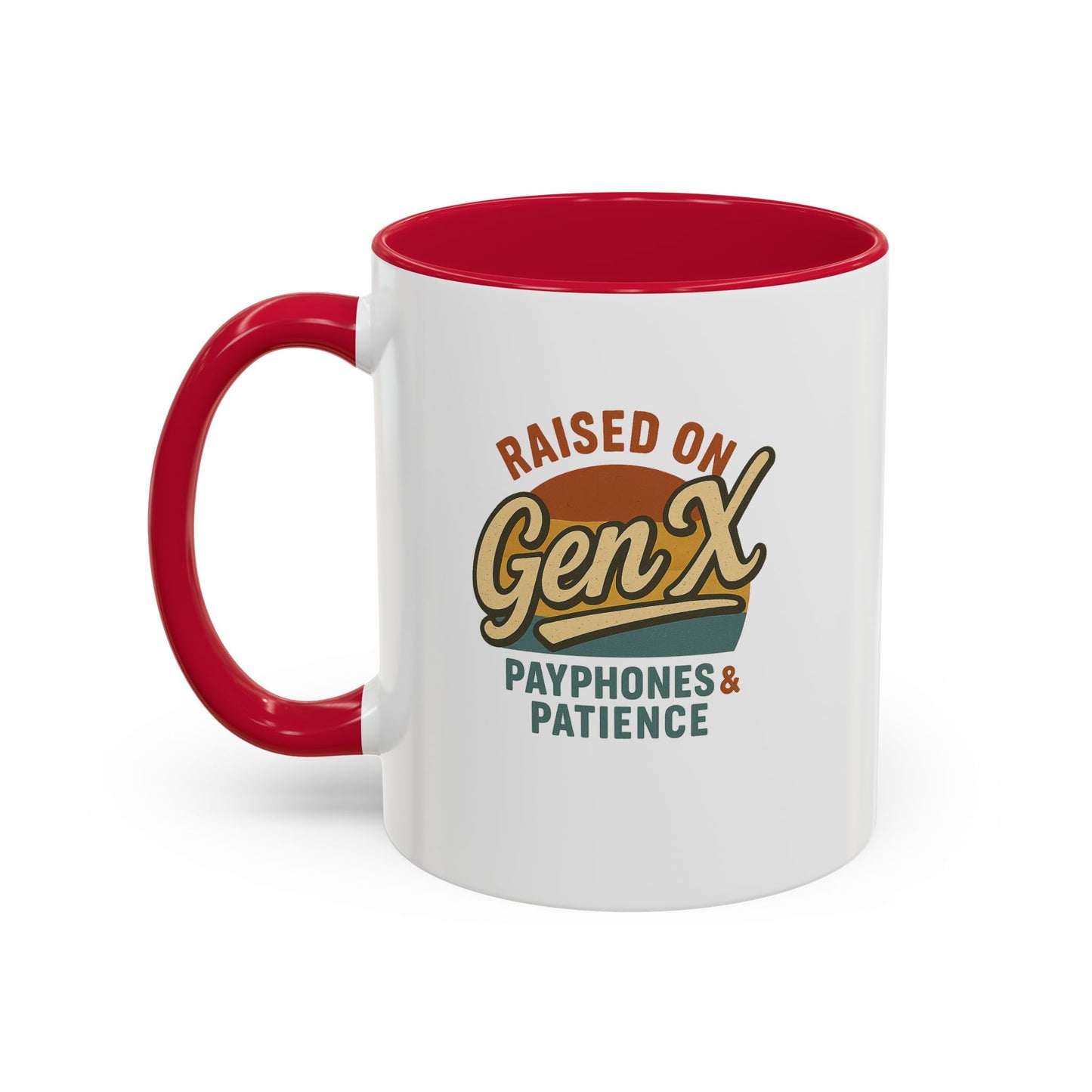 colorful 'raised on gen x' mug - perfect gift for nostalgic coffee lovers