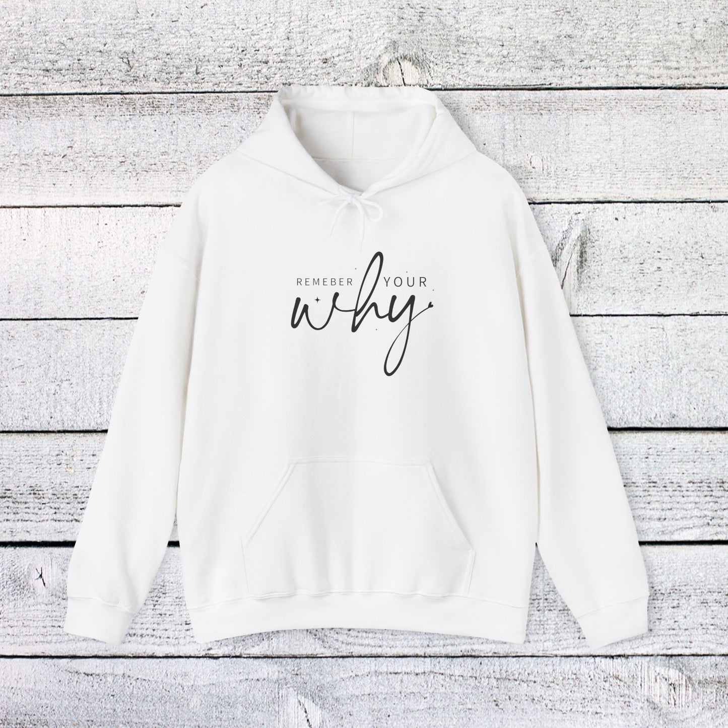 unisex heavy blend™ hooded sweatshirt - remember your why - purpose driven motivation