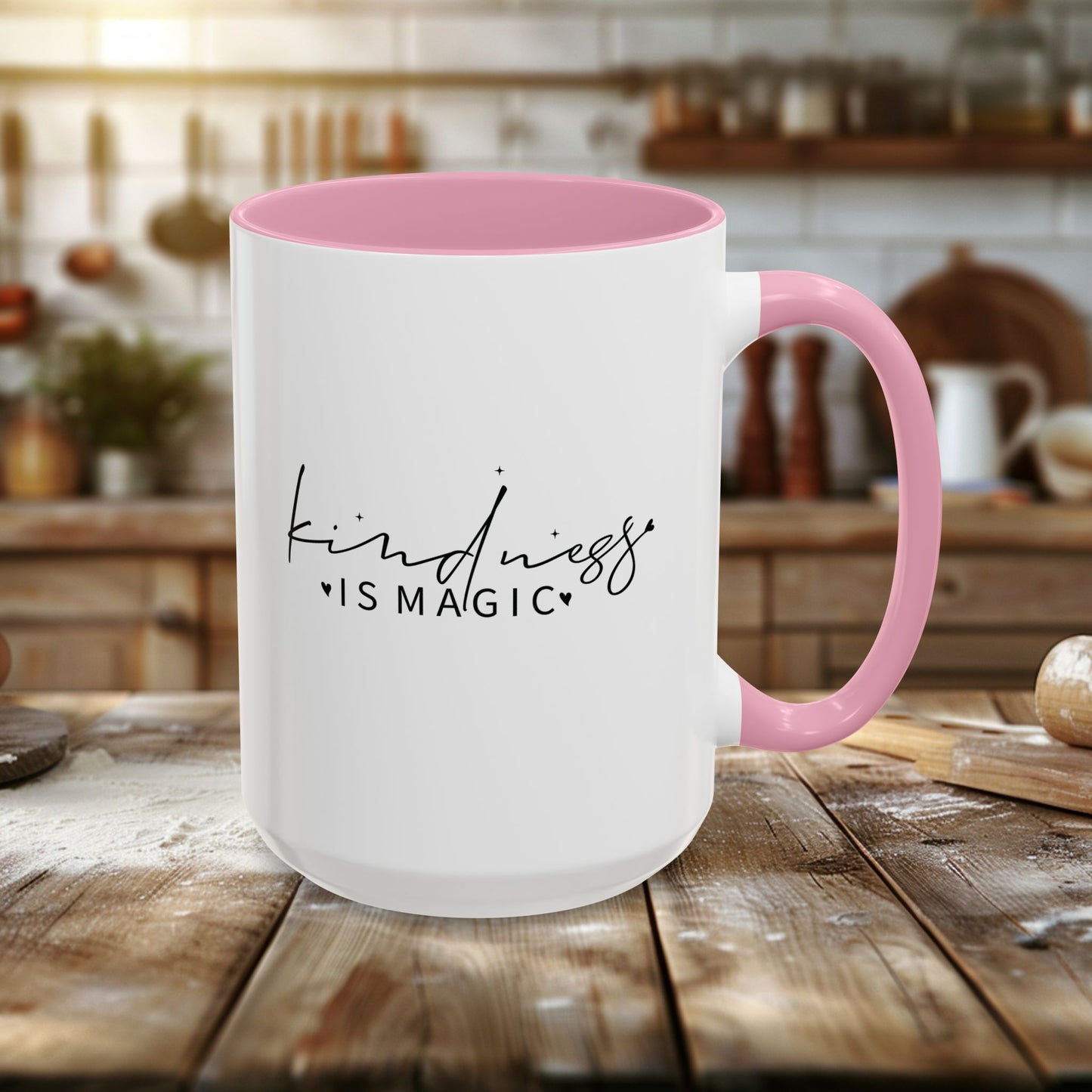 copy of colorful mugs (11oz, 15oz) - kindness is magic - whimsical positive quote