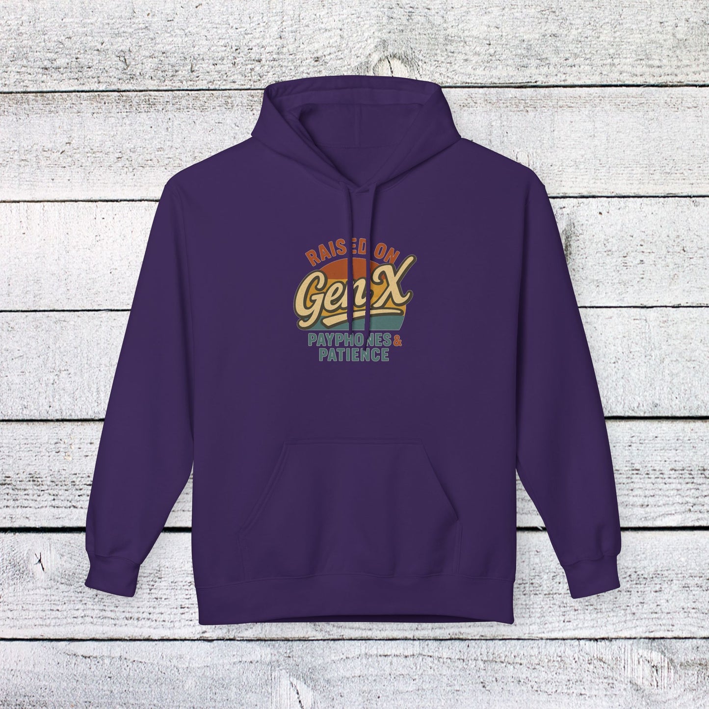 unisex softstyle hoodie - raised on gen x design