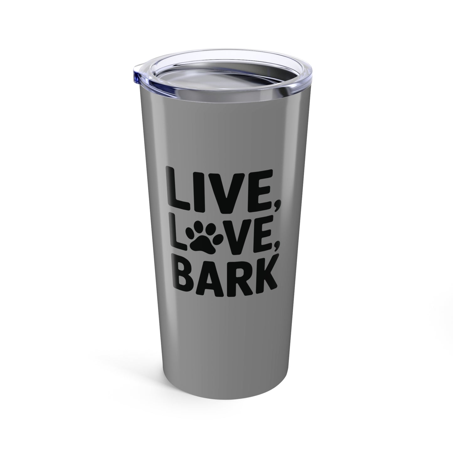 tumbler 20oz - live love bark | funny dog lover gift | cute pet quote design