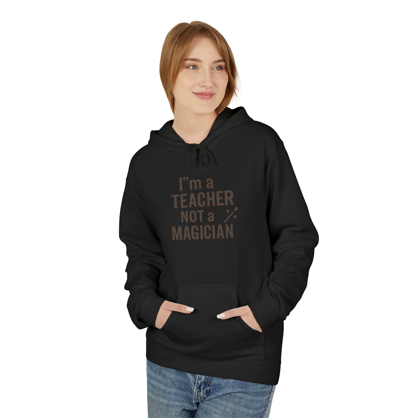unisex softstyle hoodie - i'm a teacher not a magician design. teachers with attitude.