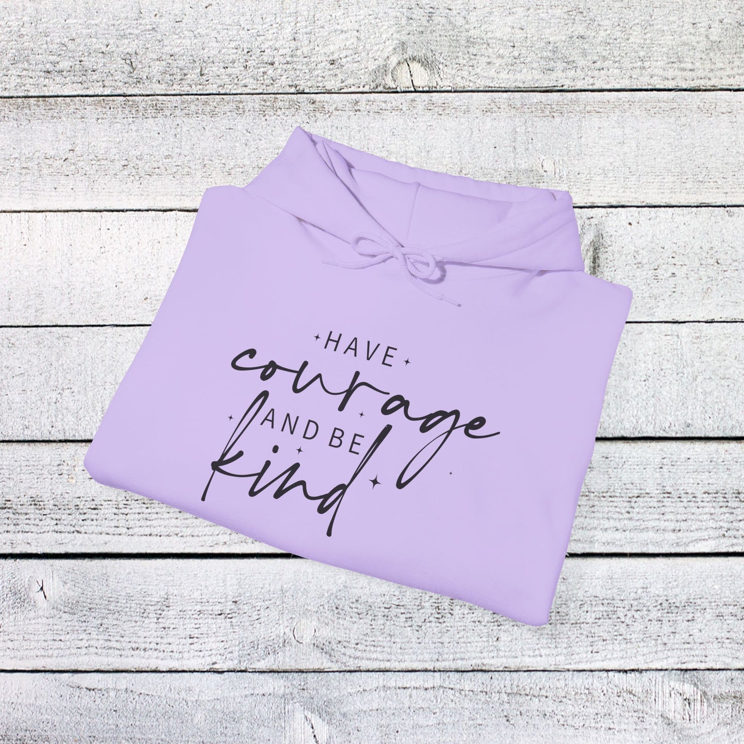 unisex heavy blend™ hooded sweatshirt - have courage and be kind - graceful strength quote