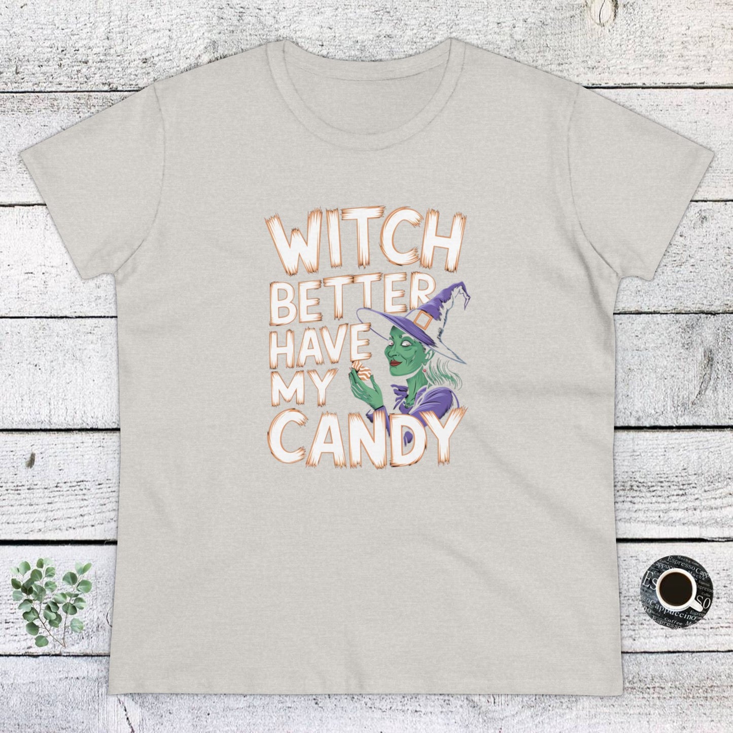 women's t-shirt, women's tee, women's halloween, funny gift, witch!