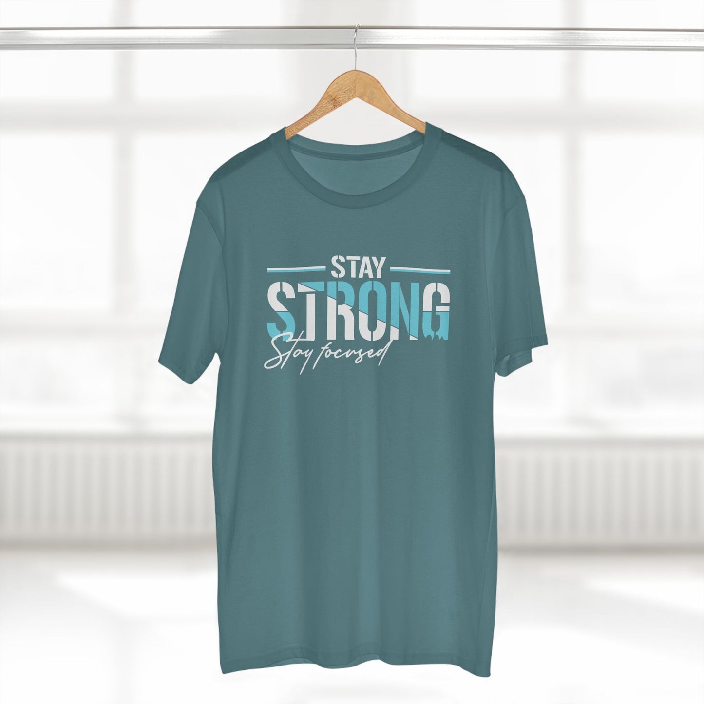 adult staple tee - stay strong - simple motivation design