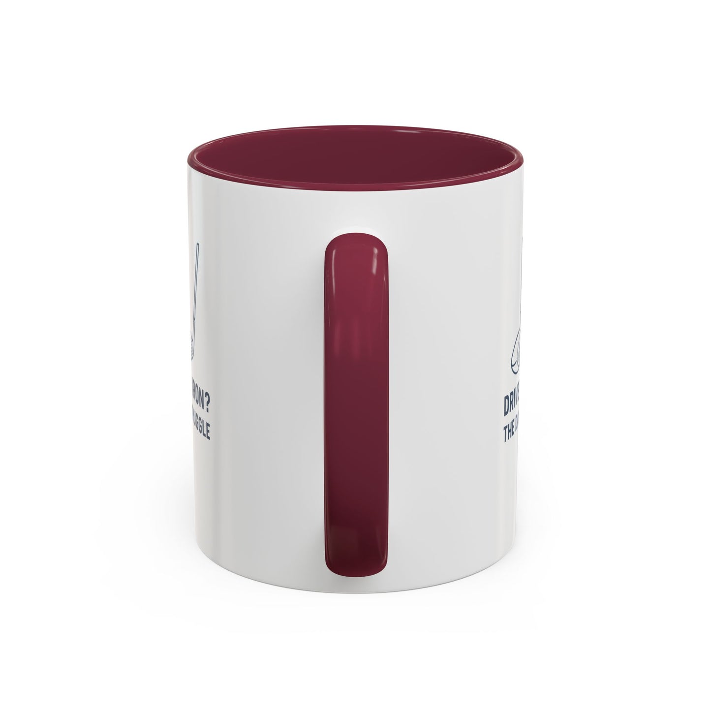 colorful golf mug - driver or iron? the daily struggle