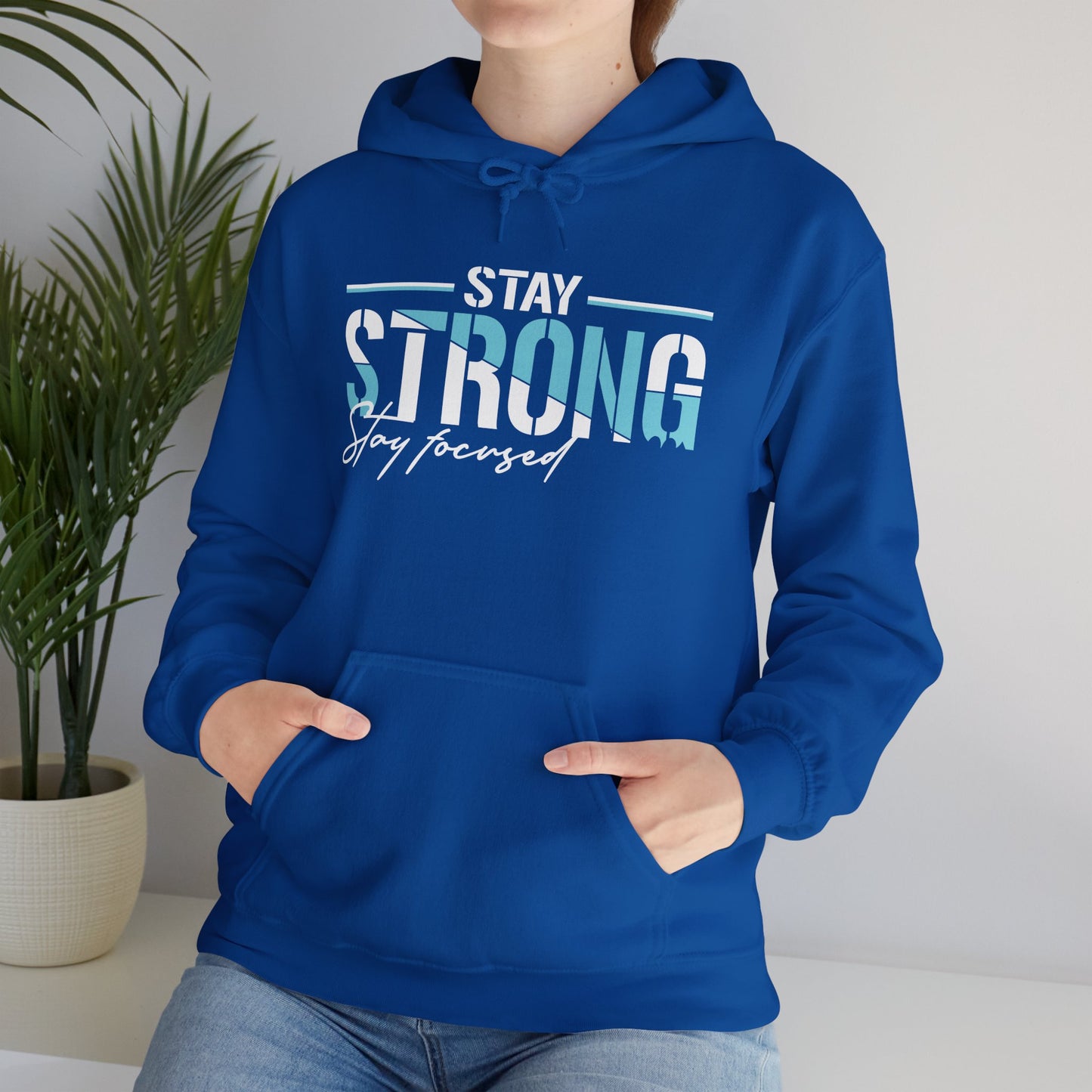 unisex heavy blend™ hooded sweatshirt - stay strong - simple motivation design