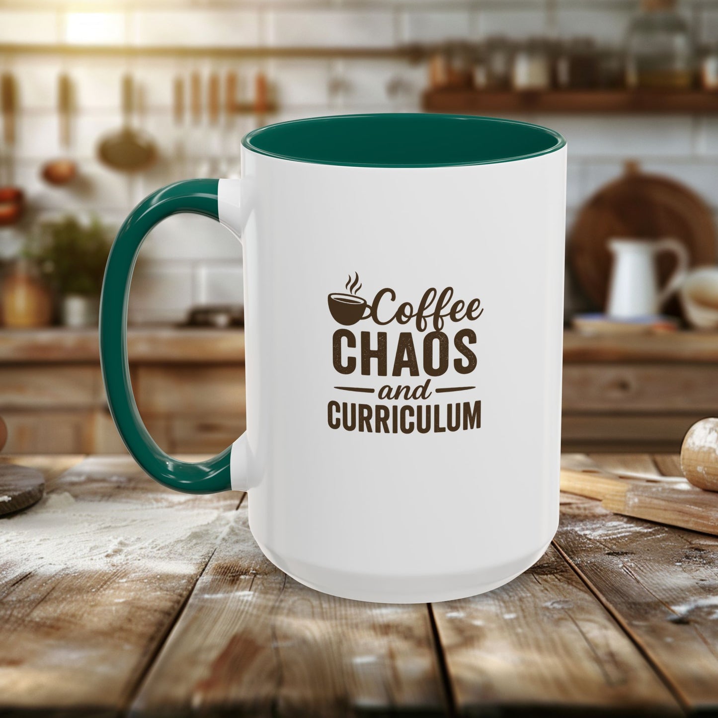 colorful coffee mug - perfect for teachers | teachers with attitude | coffee chaos and curriculum