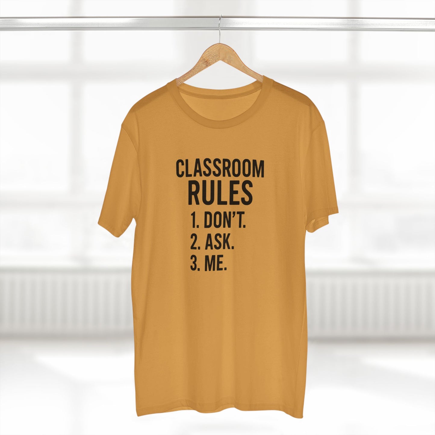 stylish men's stable tee - classroom rules design. teachers with attitude.