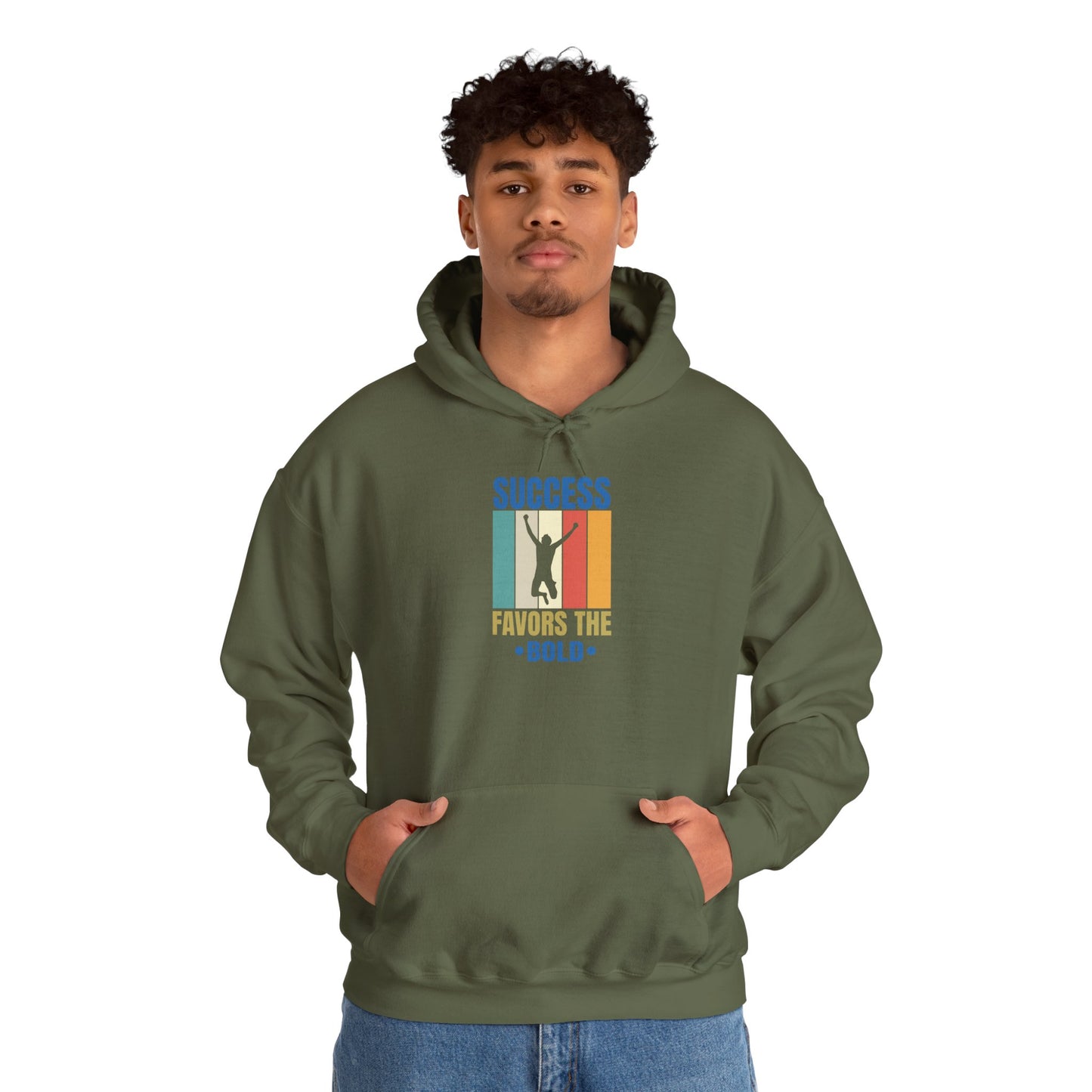 unisex heavy blend™ hooded sweatshirt - success favors the bold - risk and reward quote