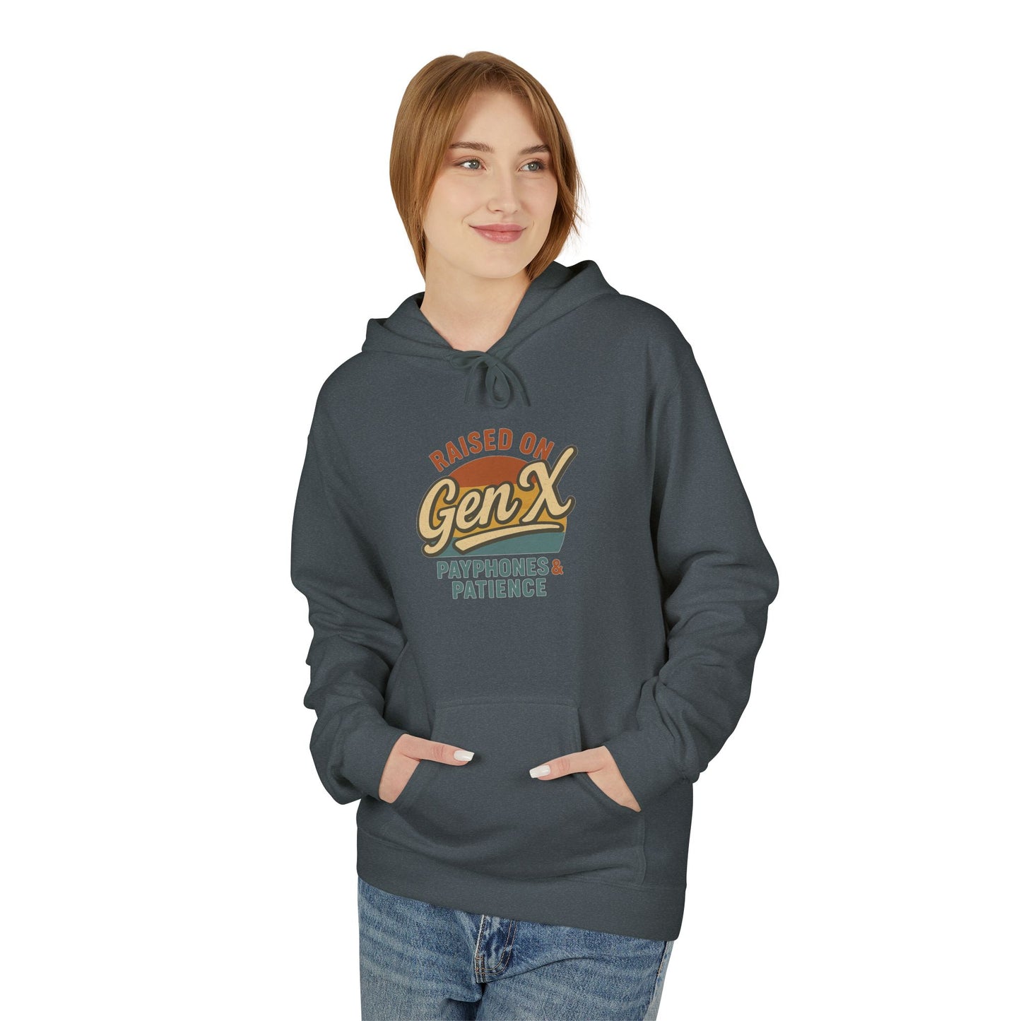 unisex softstyle hoodie - raised on gen x design