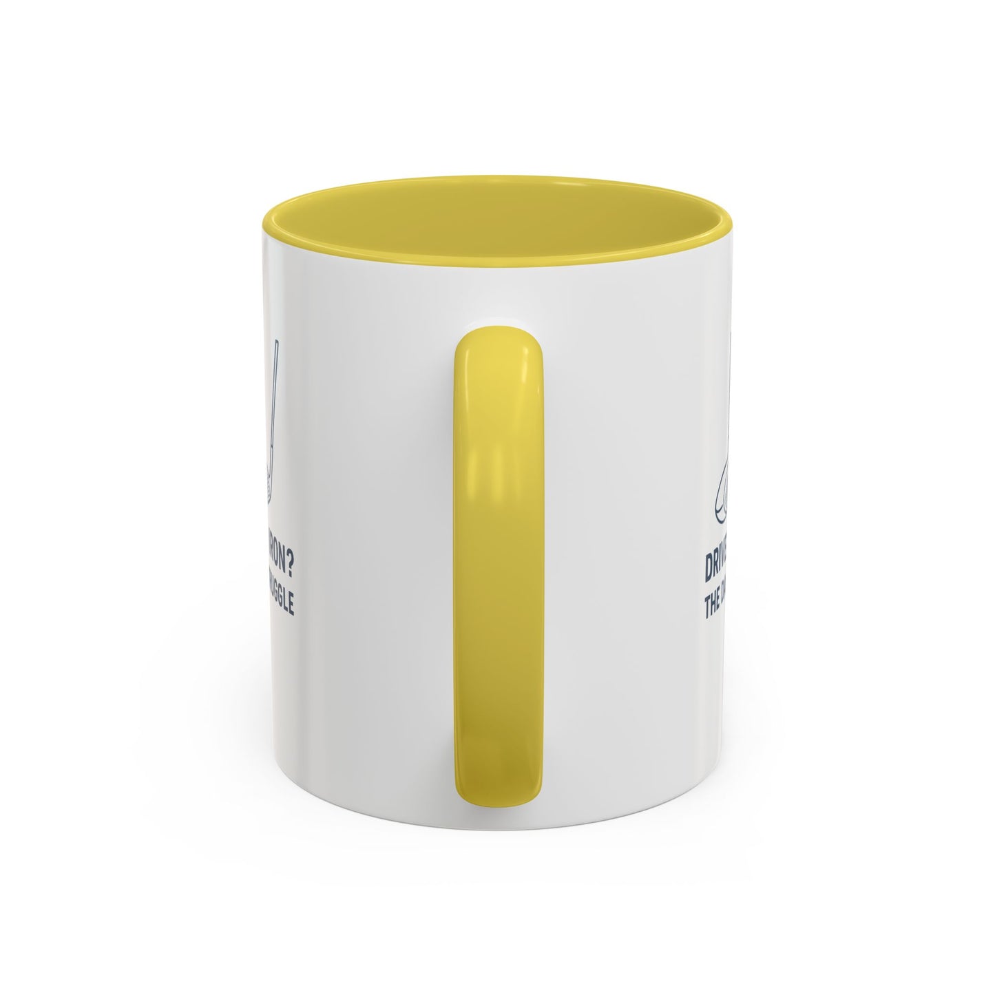 colorful golf mug - driver or iron? the daily struggle