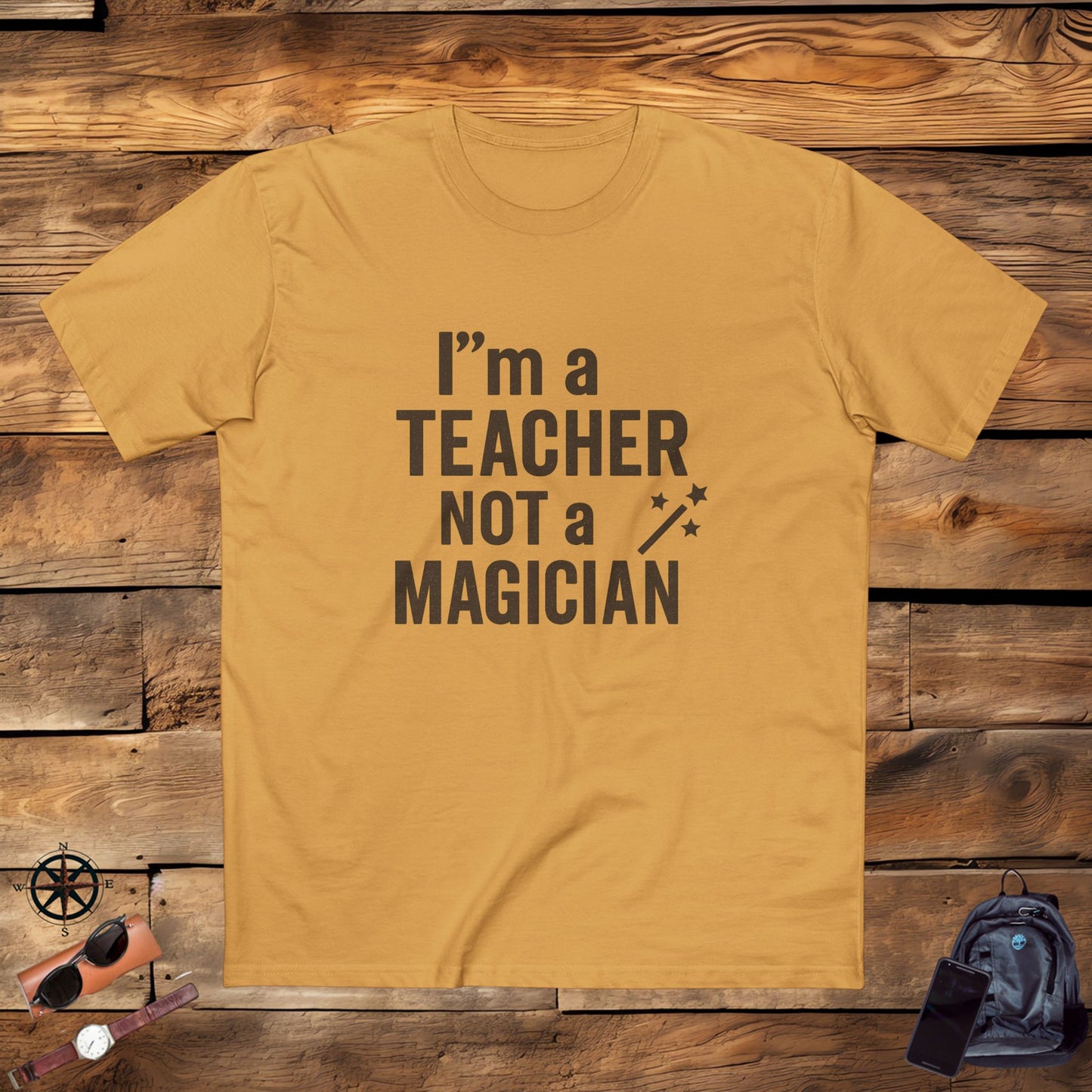 men's stable tee - i'm a teacher not a magician. teachers with attitude.