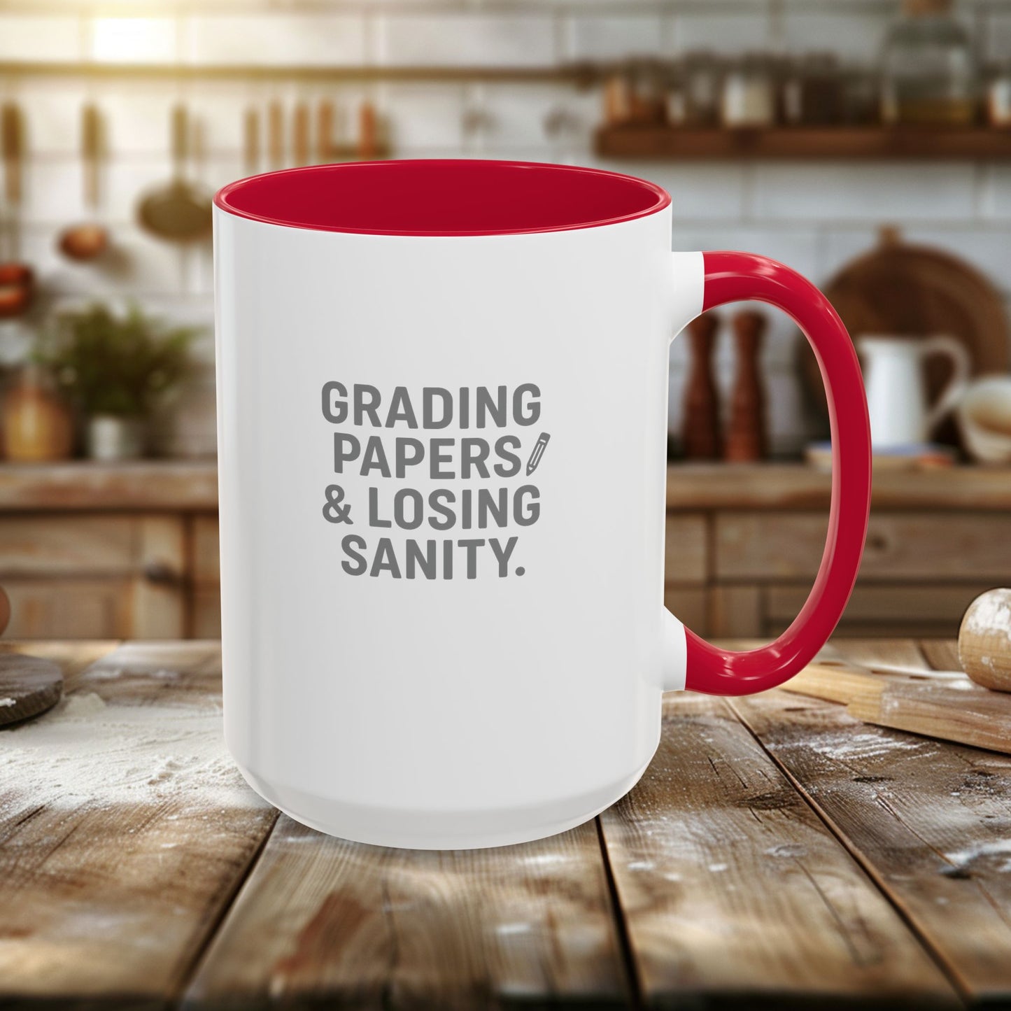 colorful grading papers & losing sanity mug – perfect gift for teachers. teachers with attitude.