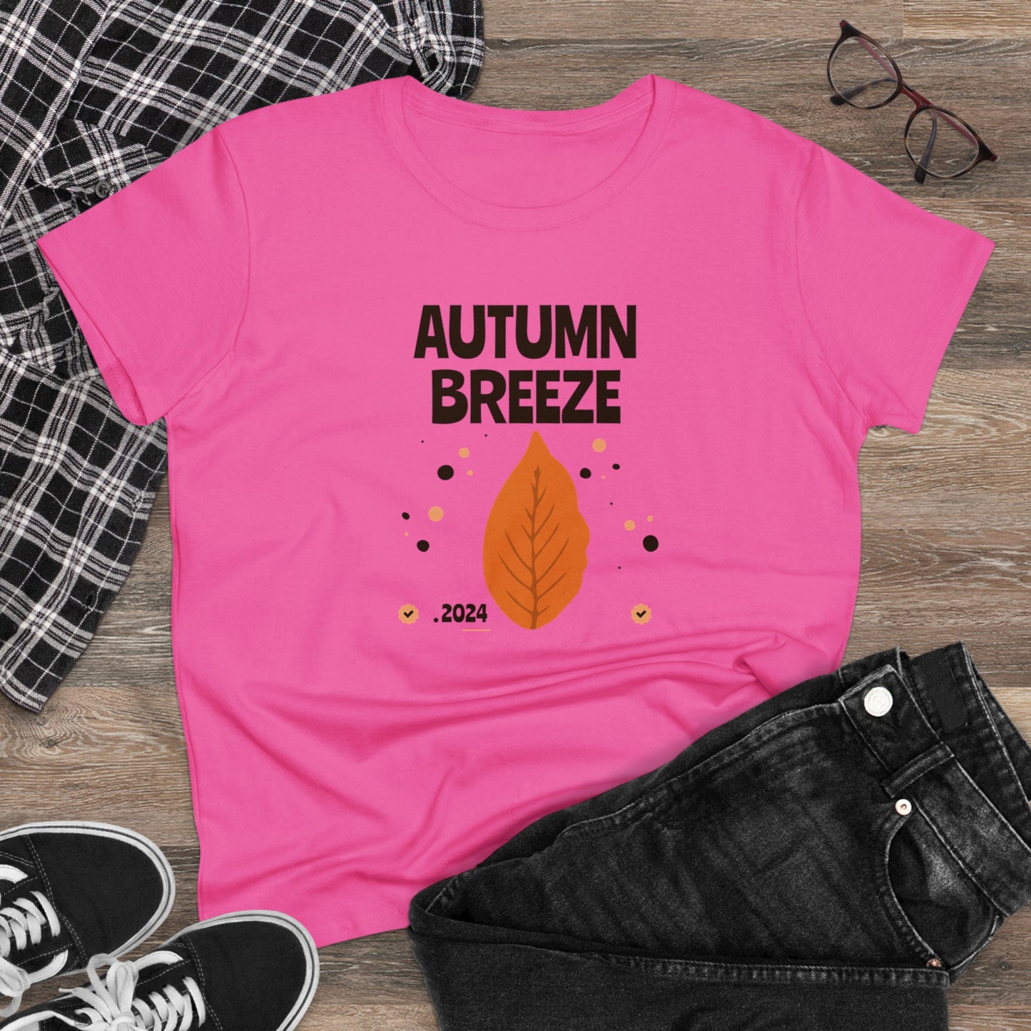 women t-shirts, women's tee, fall, autumn breeze, gift